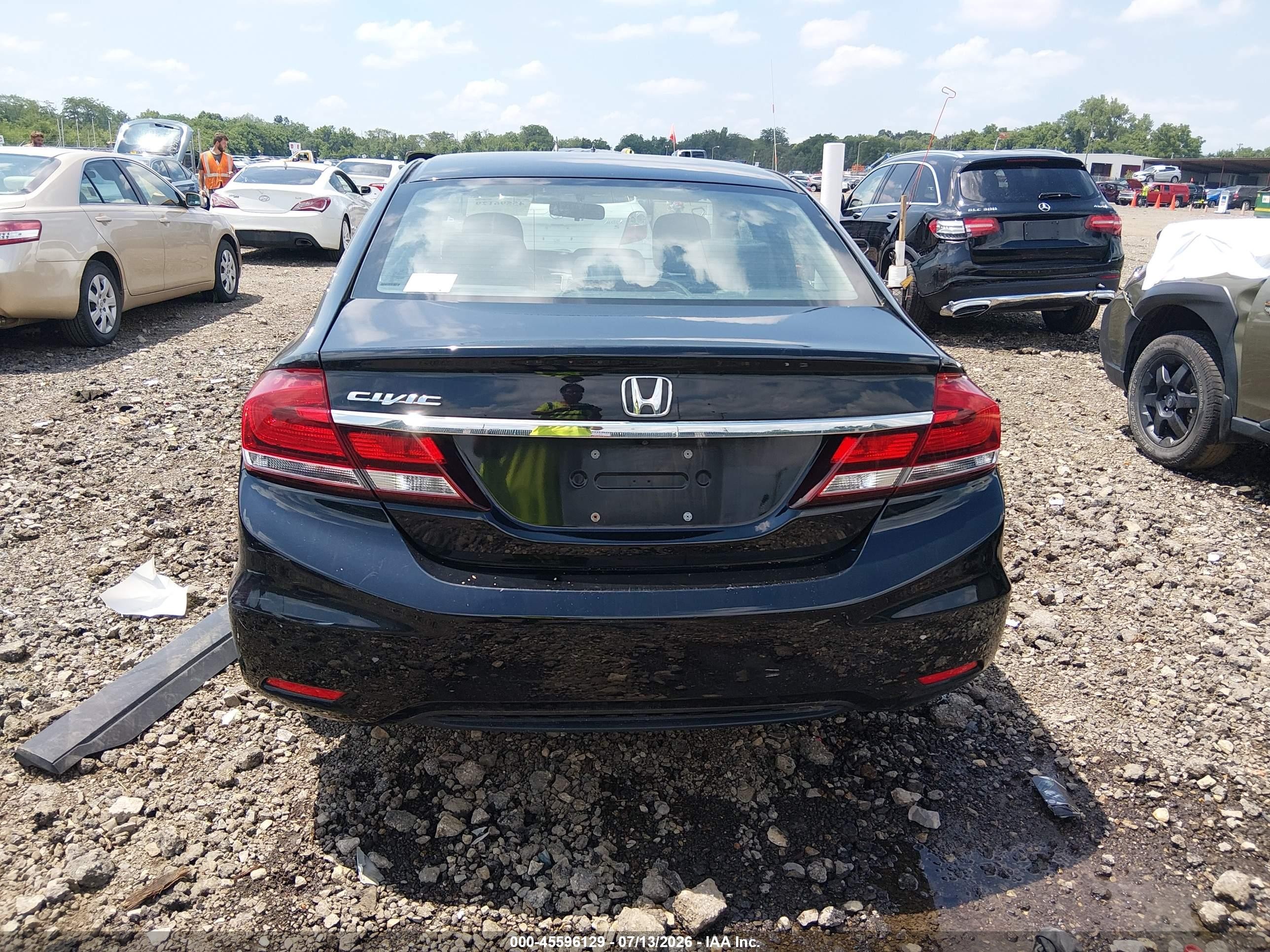 2014 Honda Civic Lx Black vin: 2HGFB2F53EH544127