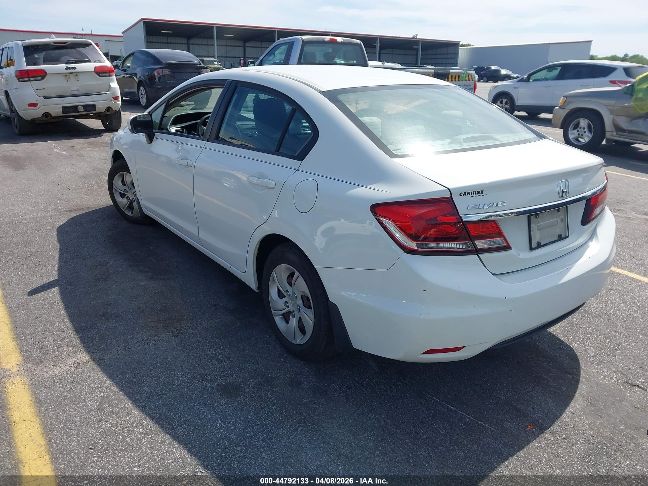 2014 Honda Civic Lx White vin: 2HGFB2F53EH546346
