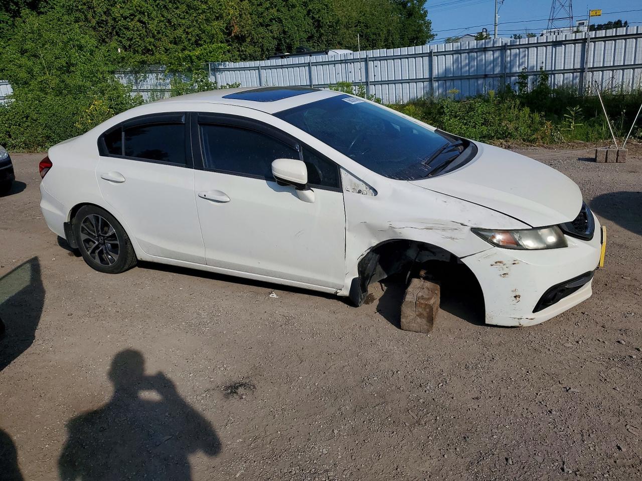 2015 Honda Civic Lx White vin: 2HGFB2F53FH021482