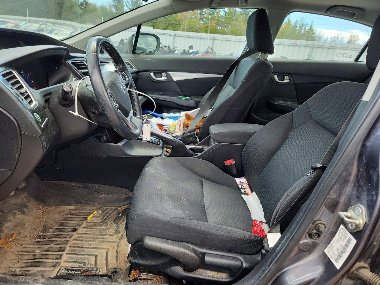 2015 Honda Civic Lx Gray vin: 2HGFB2F53FH052795