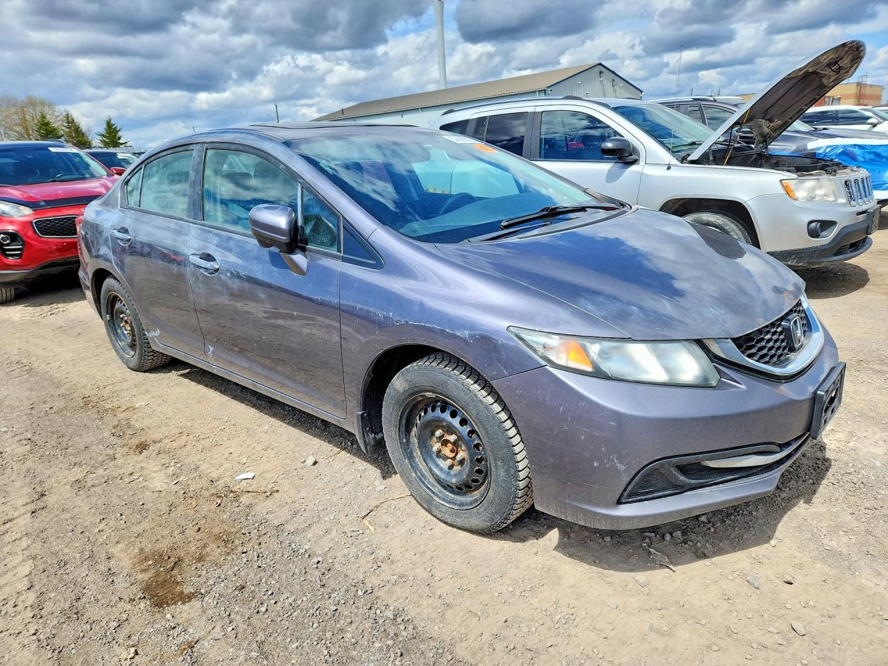2015 Honda Civic Lx Gray vin: 2HGFB2F53FH052795