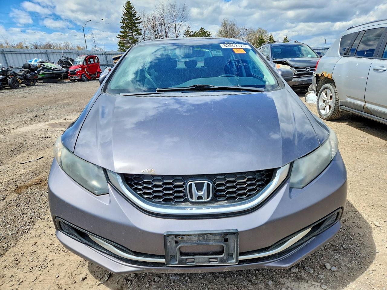 2015 Honda Civic Lx Gray vin: 2HGFB2F53FH052795