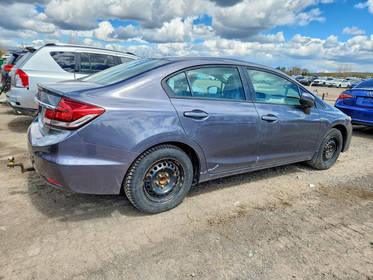 2015 Honda Civic Lx Gray vin: 2HGFB2F53FH052795