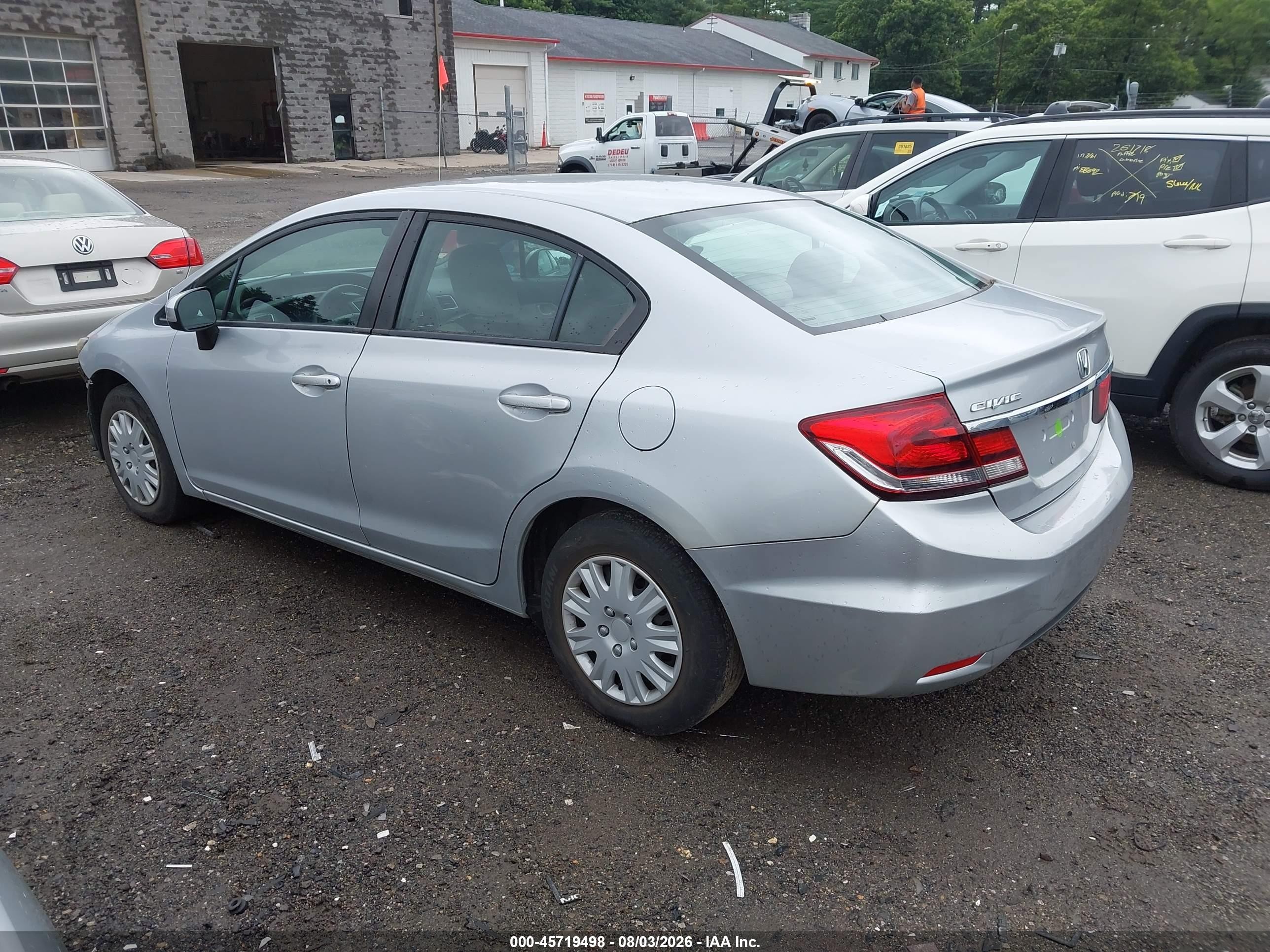 2015 Honda Civic Lx Silver vin: 2HGFB2F53FH502431