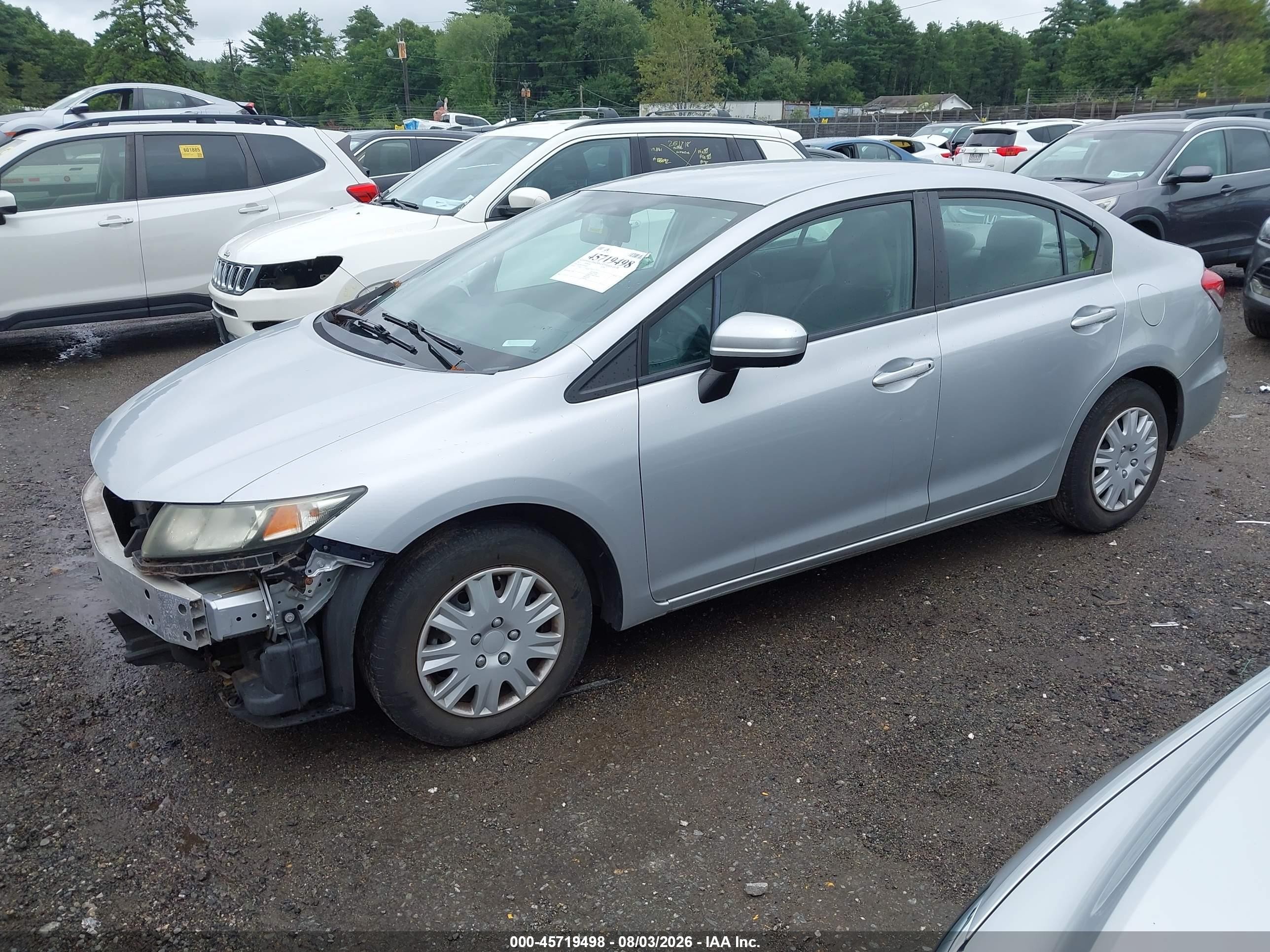 2015 Honda Civic Lx Silver vin: 2HGFB2F53FH502431