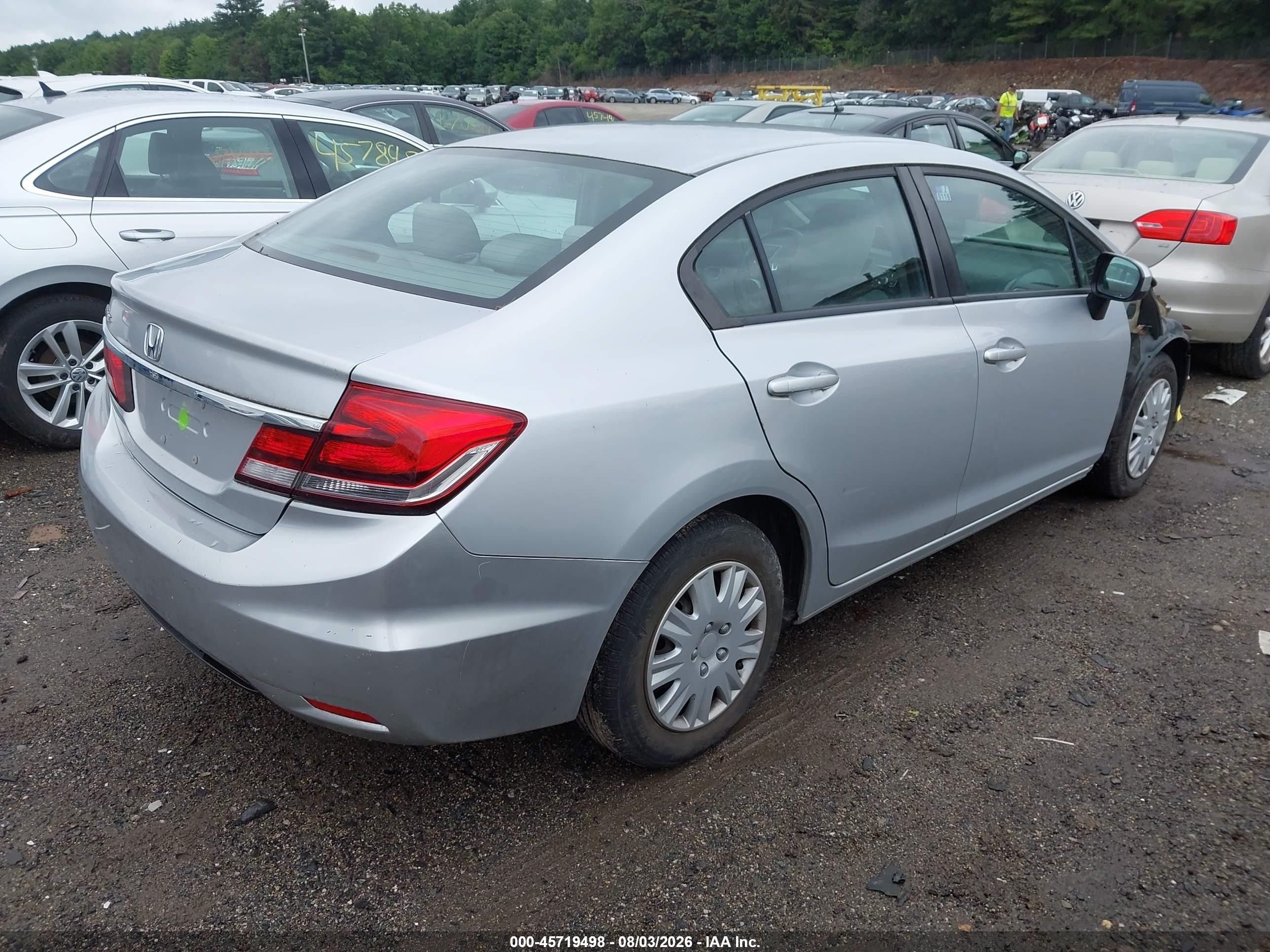 2015 Honda Civic Lx Silver vin: 2HGFB2F53FH502431