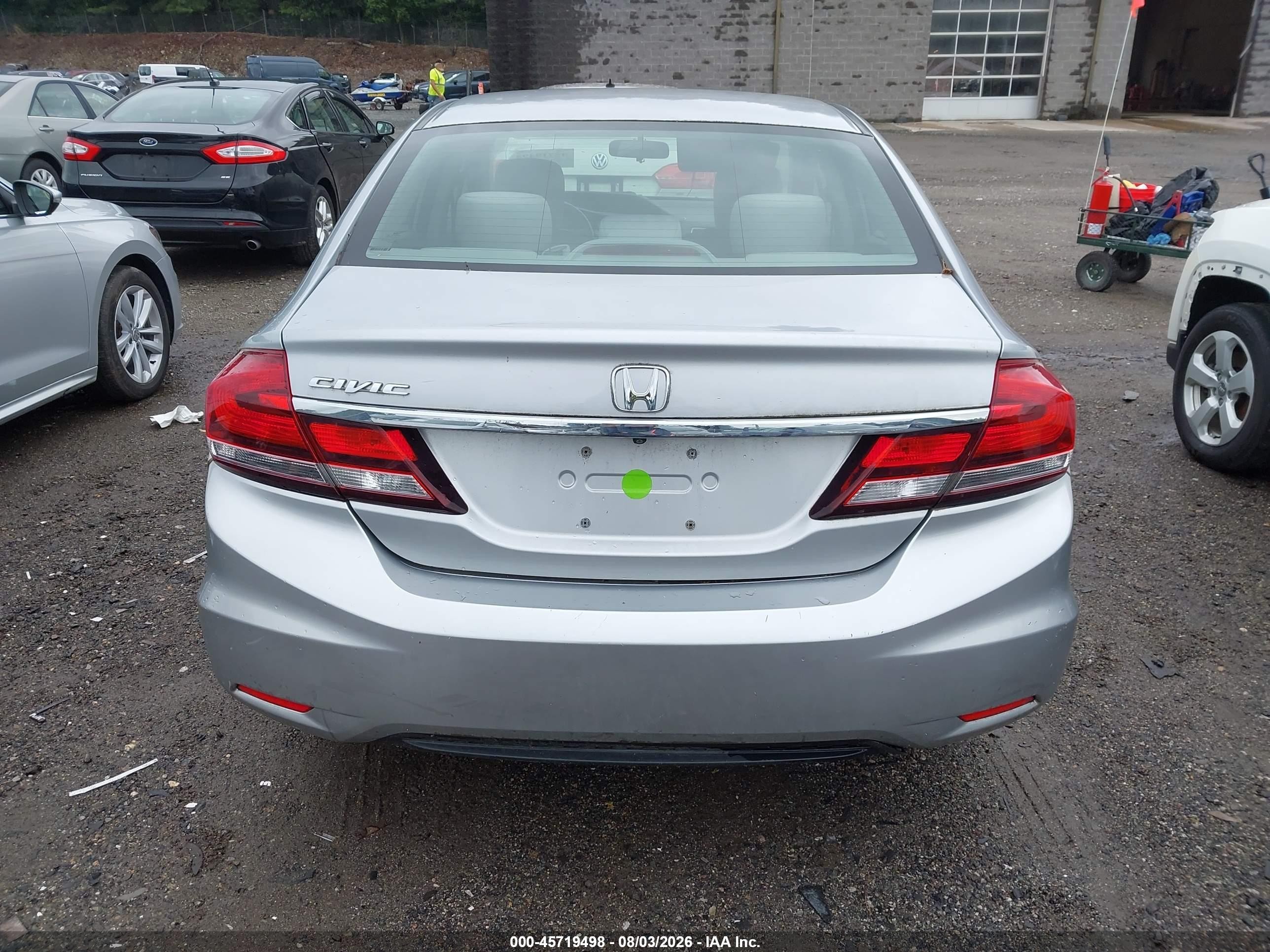 2015 Honda Civic Lx Silver vin: 2HGFB2F53FH502431