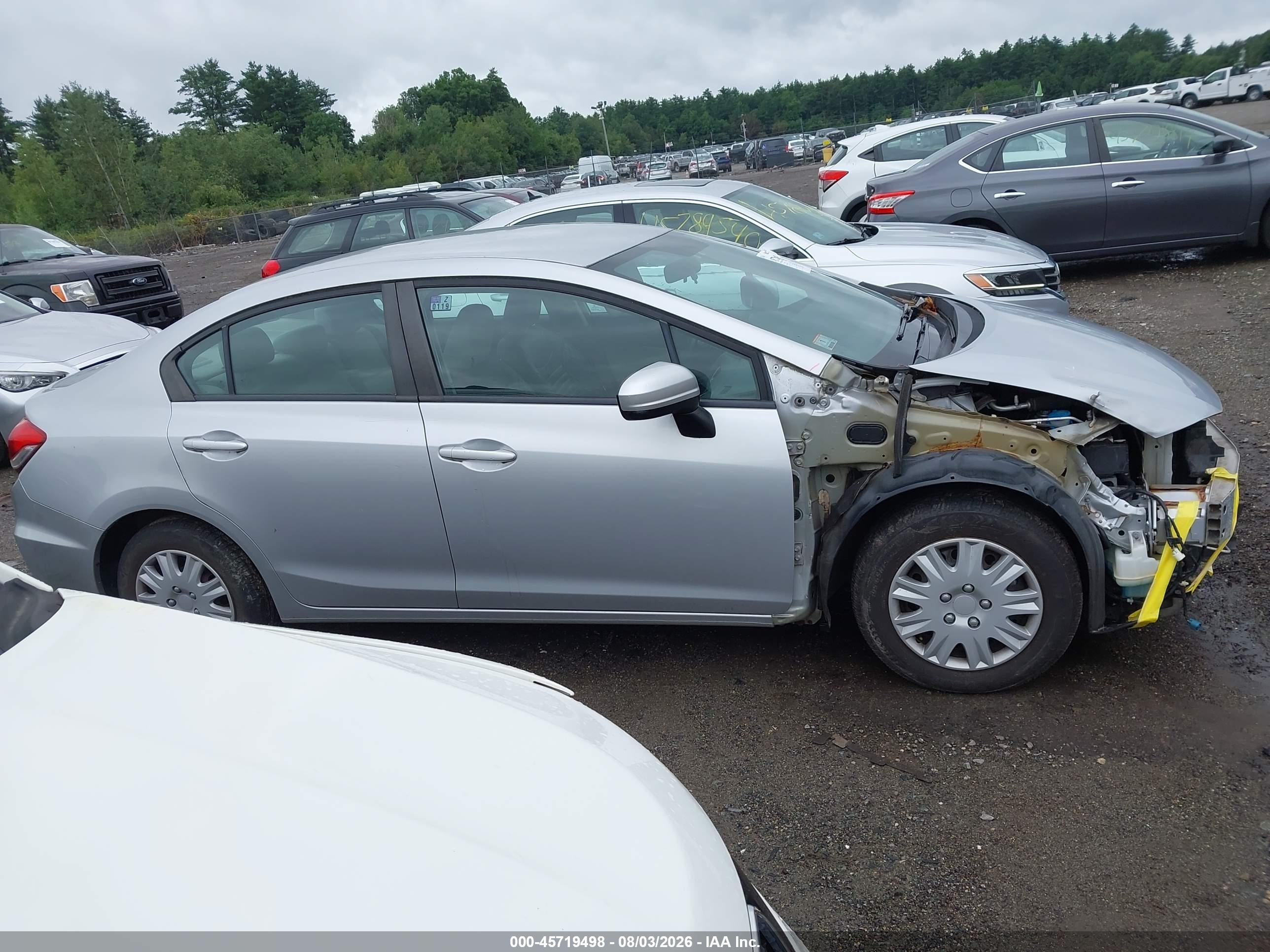 2015 Honda Civic Lx Silver vin: 2HGFB2F53FH502431