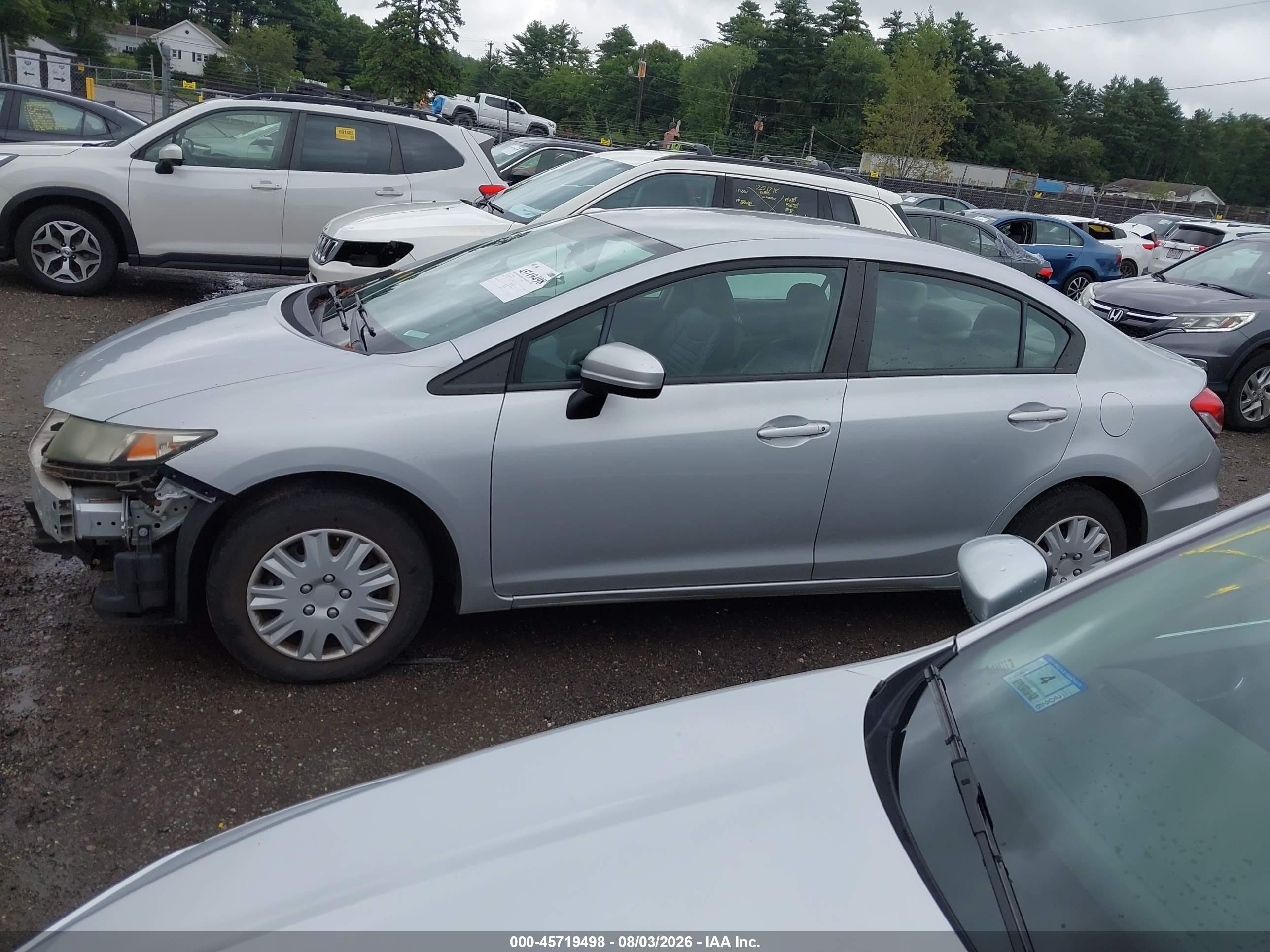 2015 Honda Civic Lx Silver vin: 2HGFB2F53FH502431