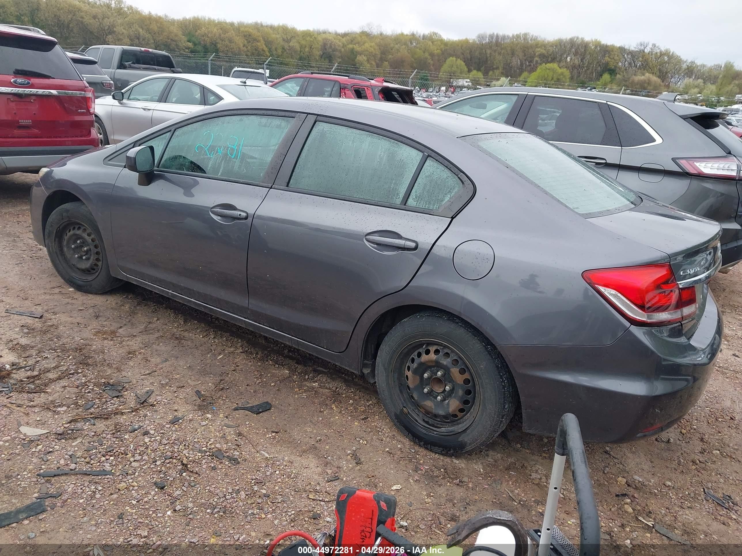2015 Honda Civic Lx Серый vin: 2HGFB2F53FH505782