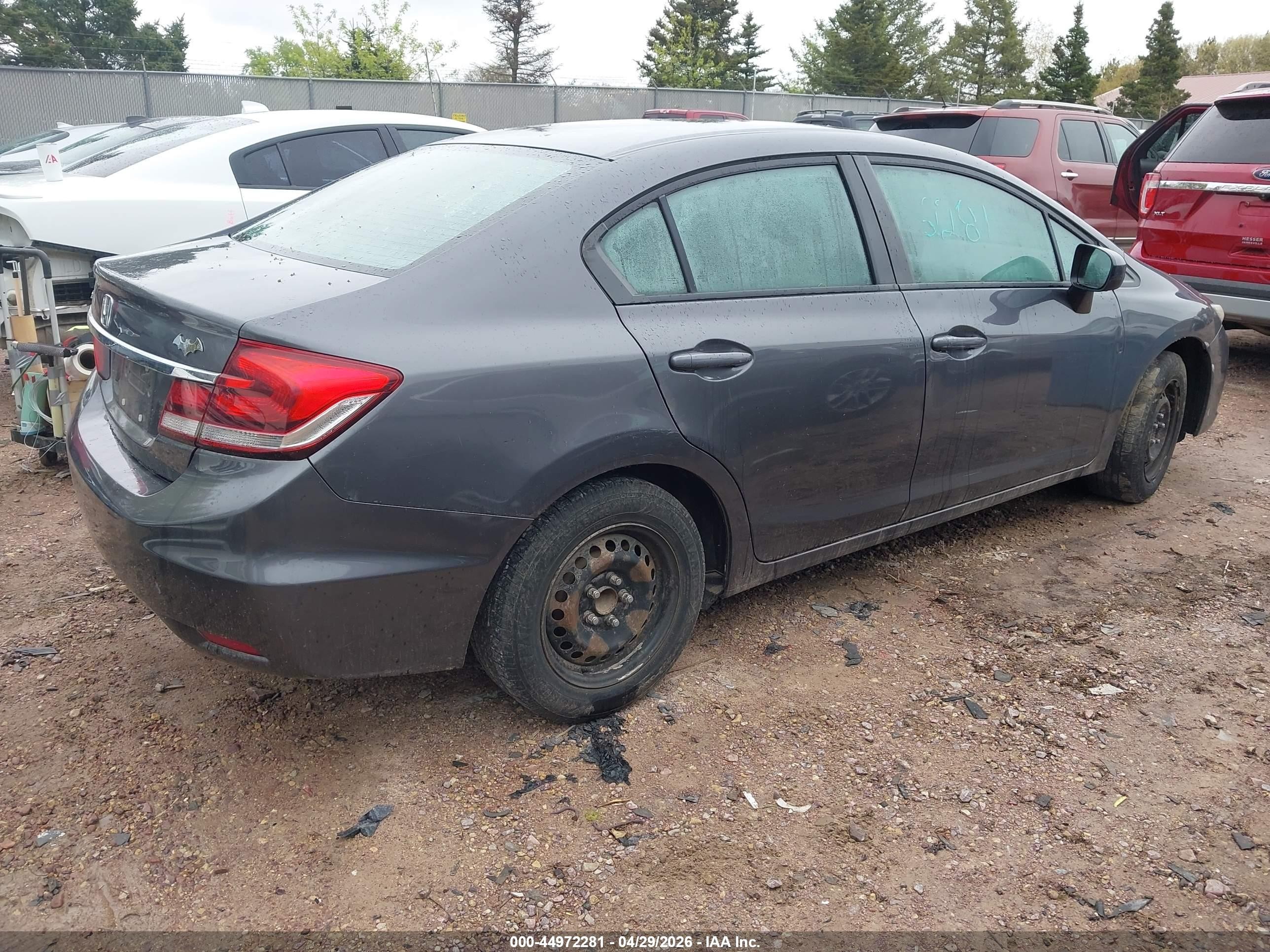 2015 Honda Civic Lx Серый vin: 2HGFB2F53FH505782