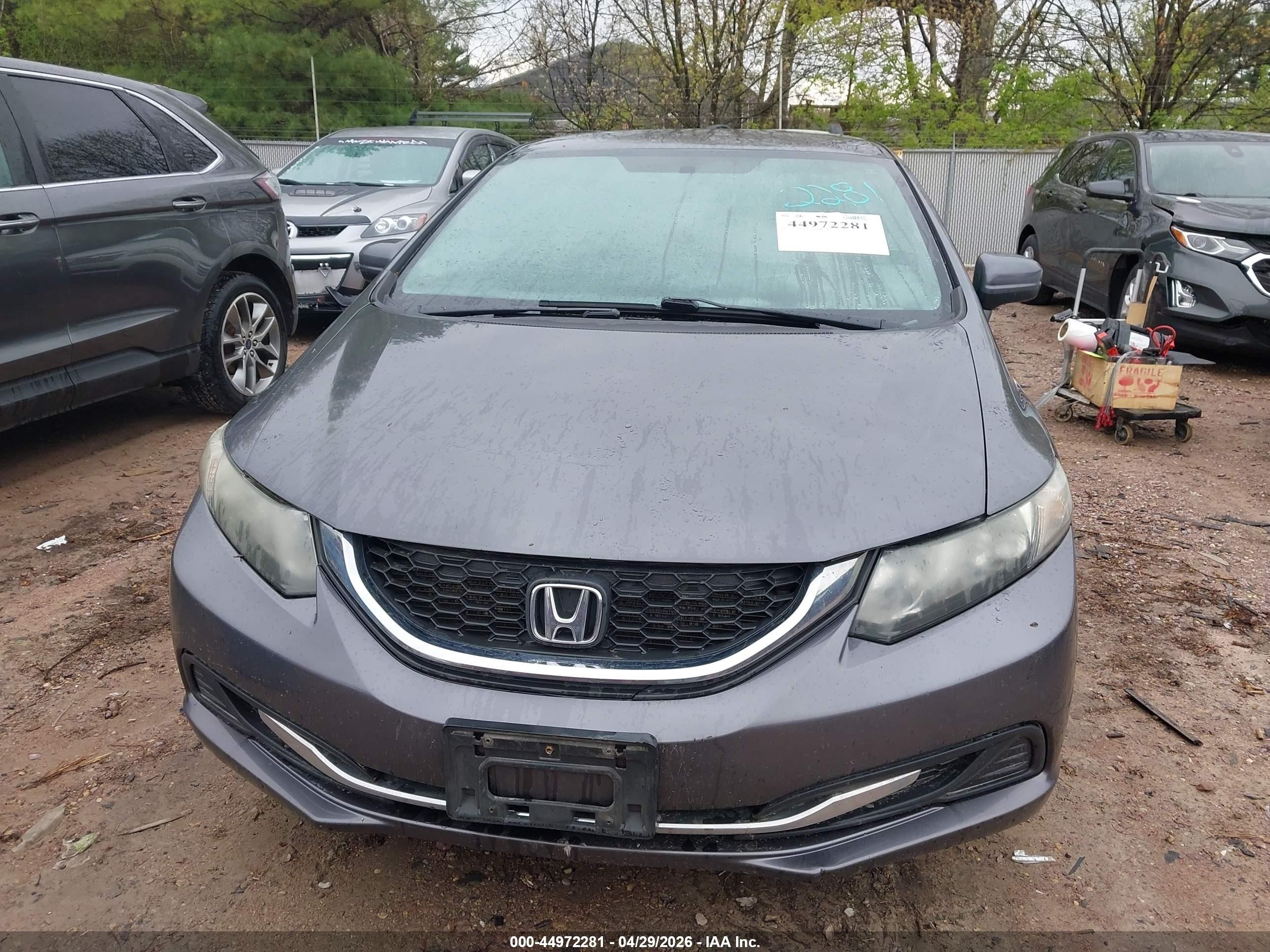 2015 Honda Civic Lx Серый vin: 2HGFB2F53FH505782