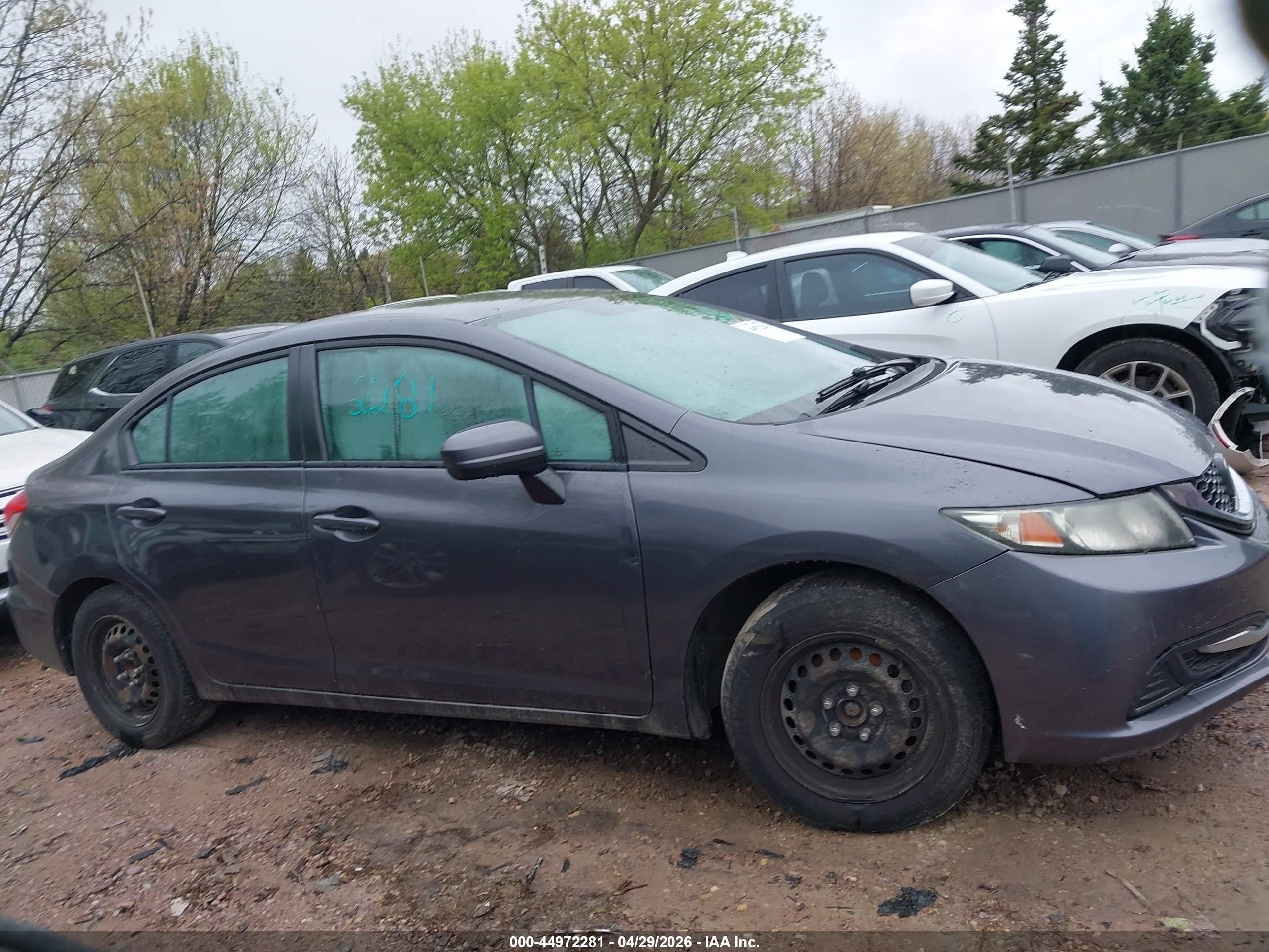 2015 Honda Civic Lx Серый vin: 2HGFB2F53FH505782