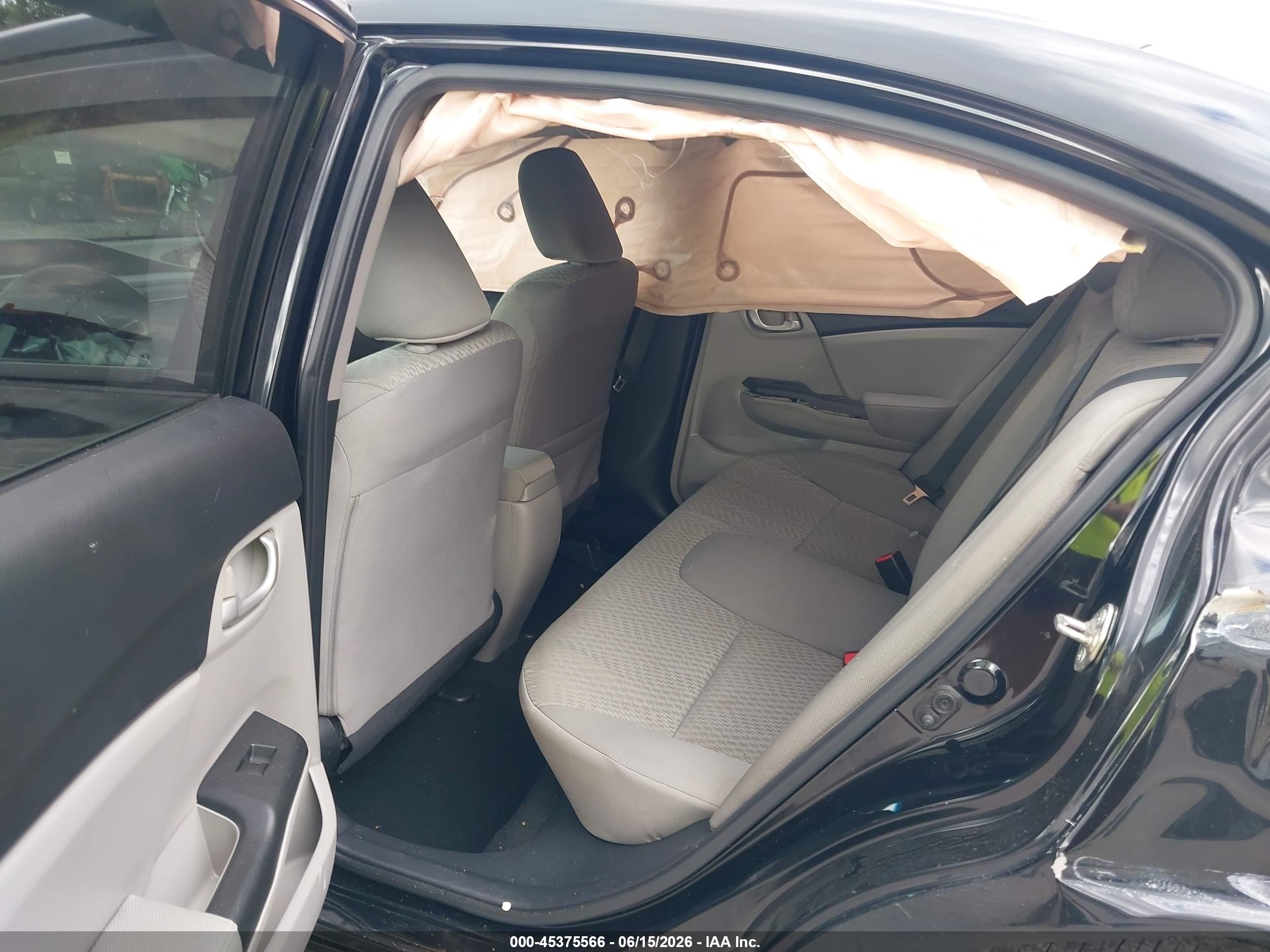 2015 Honda Civic Lx Black vin: 2HGFB2F53FH506883