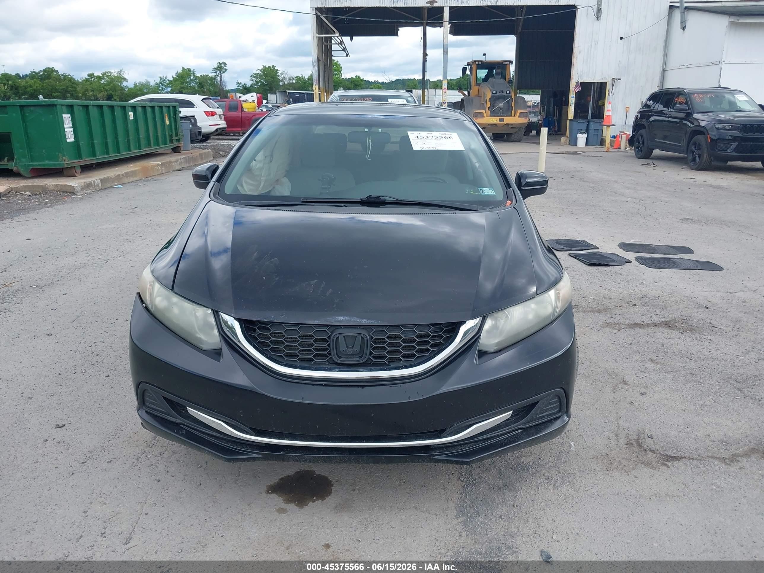 2015 Honda Civic Lx Black vin: 2HGFB2F53FH506883