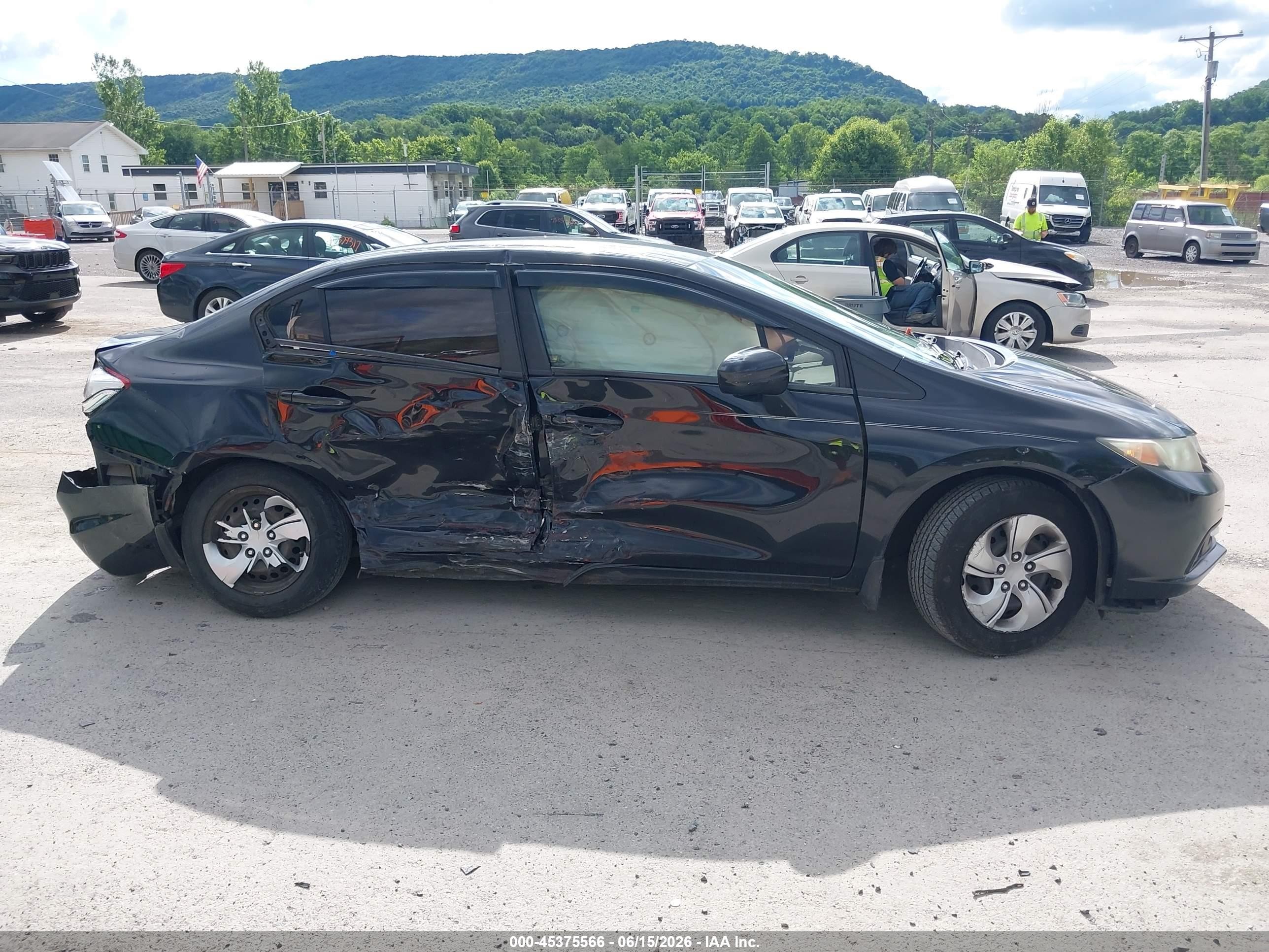 2015 Honda Civic Lx Black vin: 2HGFB2F53FH506883