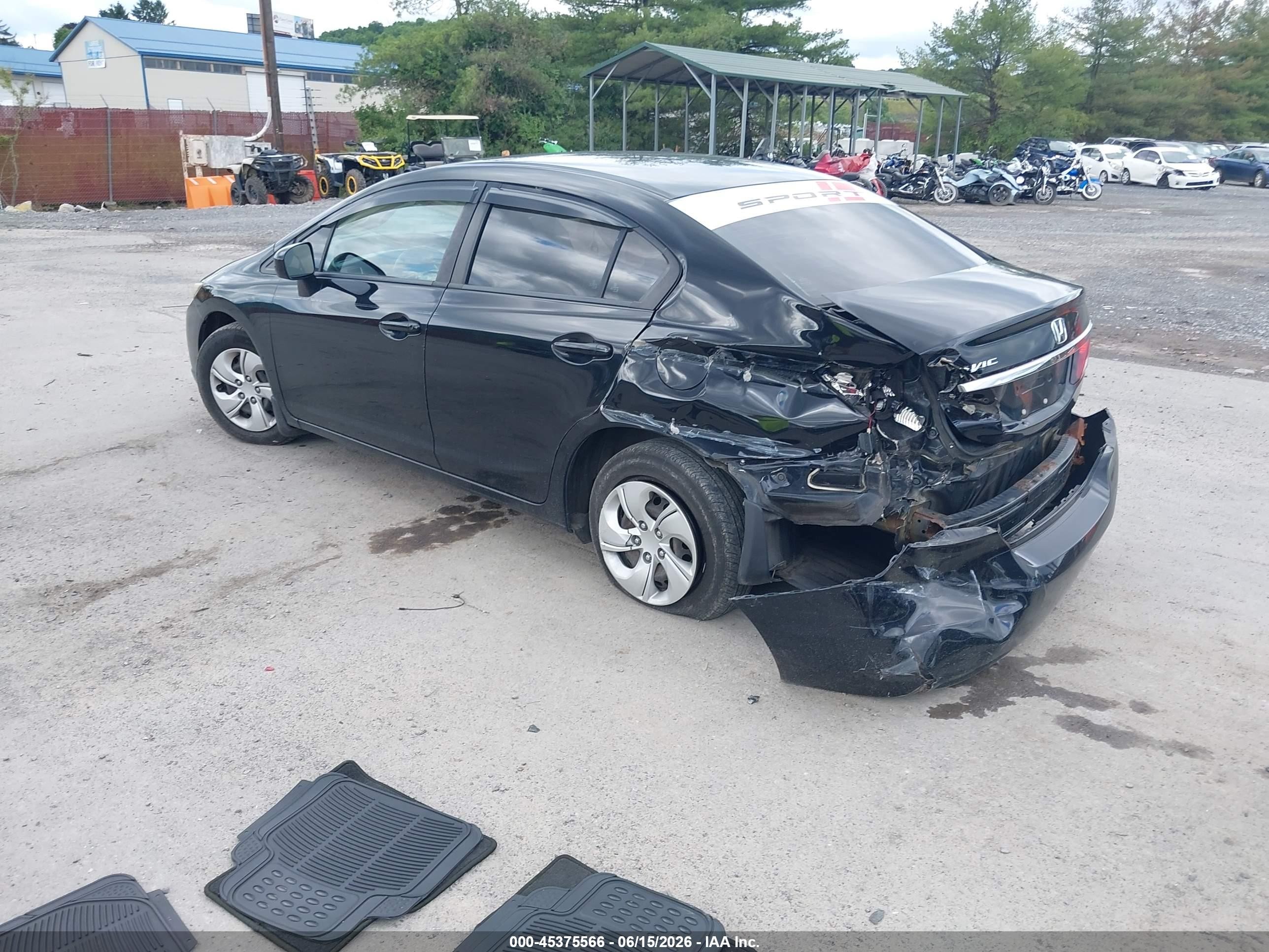 2015 Honda Civic Lx Black vin: 2HGFB2F53FH506883