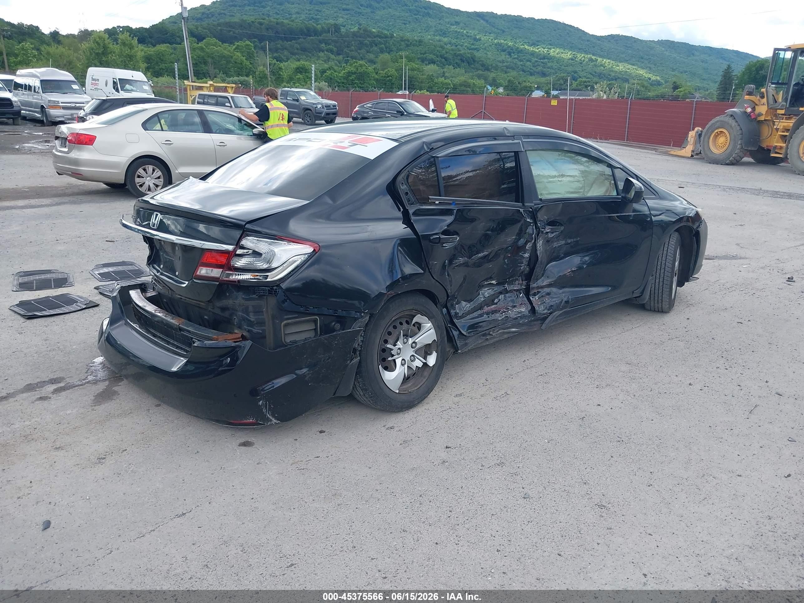 2015 Honda Civic Lx Black vin: 2HGFB2F53FH506883