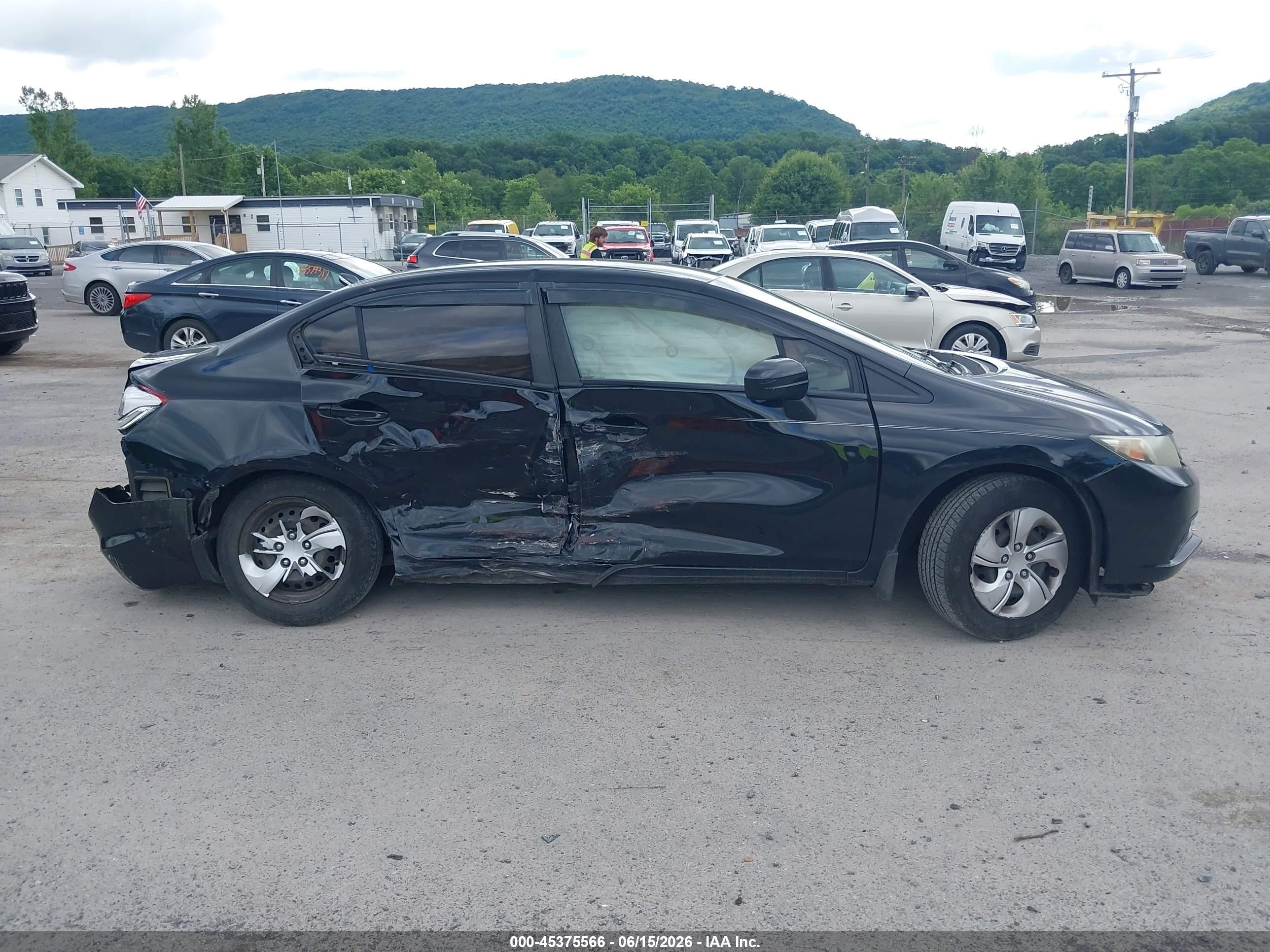 2015 Honda Civic Lx Black vin: 2HGFB2F53FH506883