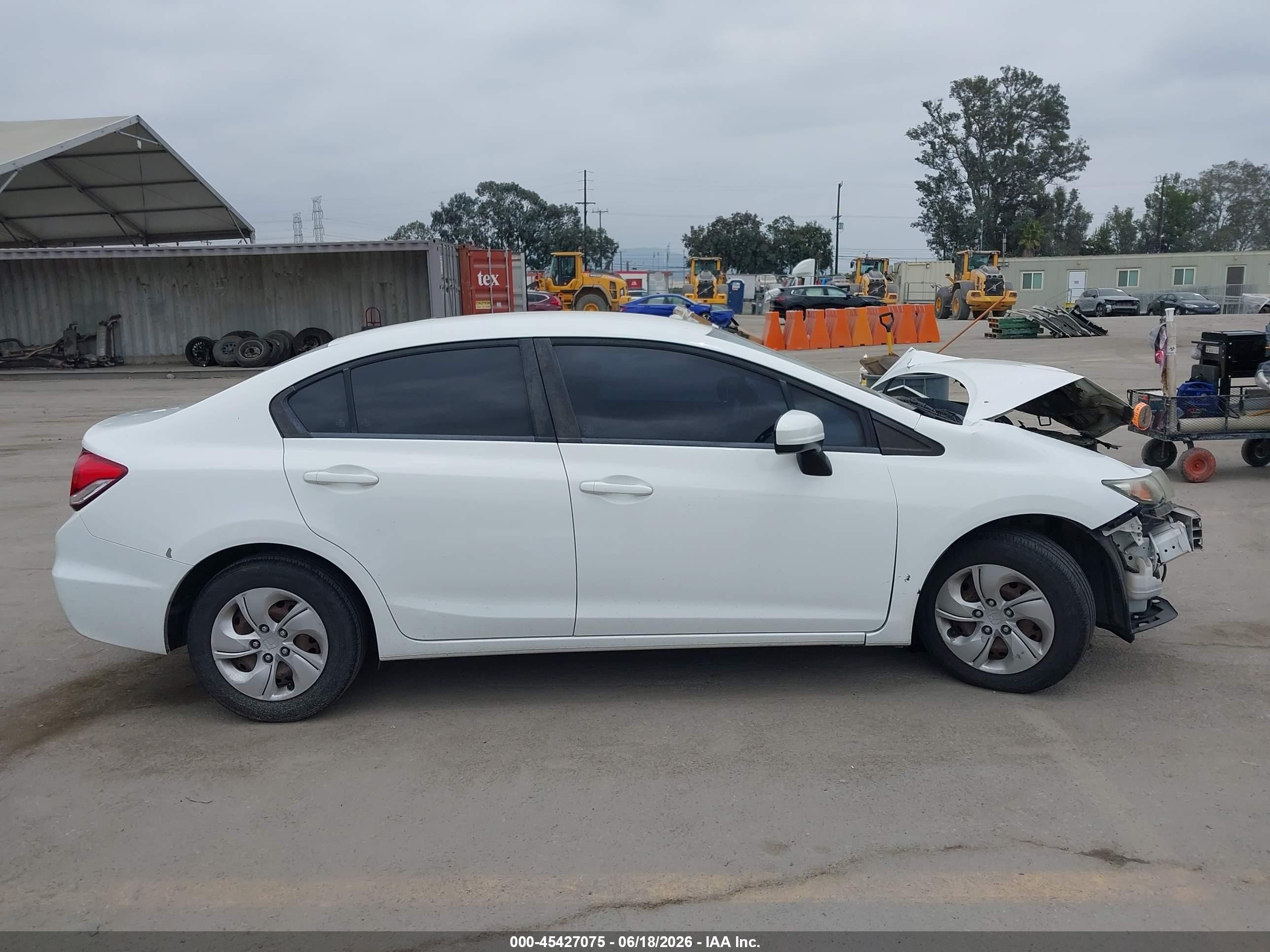 2015 Honda Civic Lx White vin: 2HGFB2F53FH542072