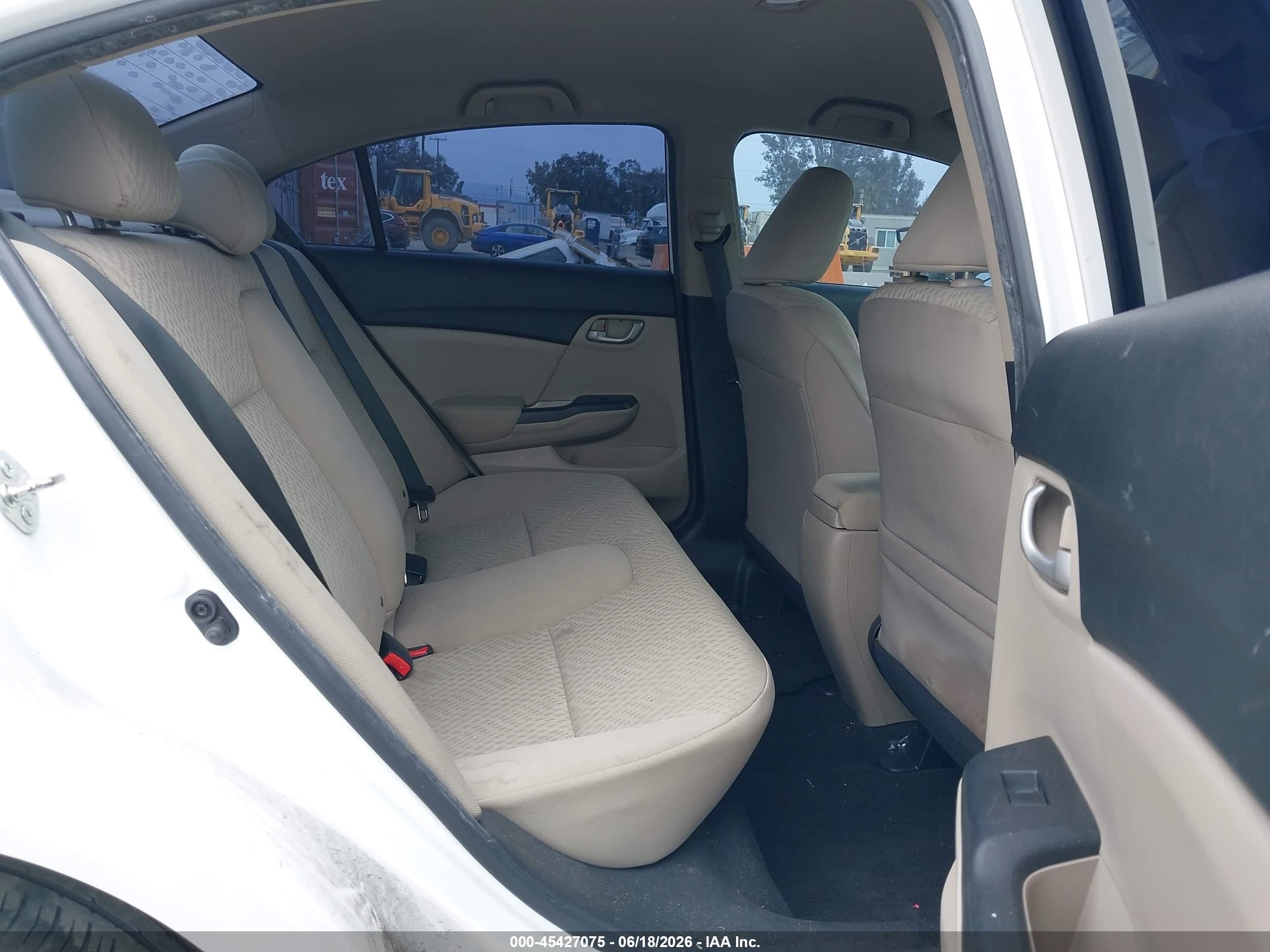 2015 Honda Civic Lx White vin: 2HGFB2F53FH542072