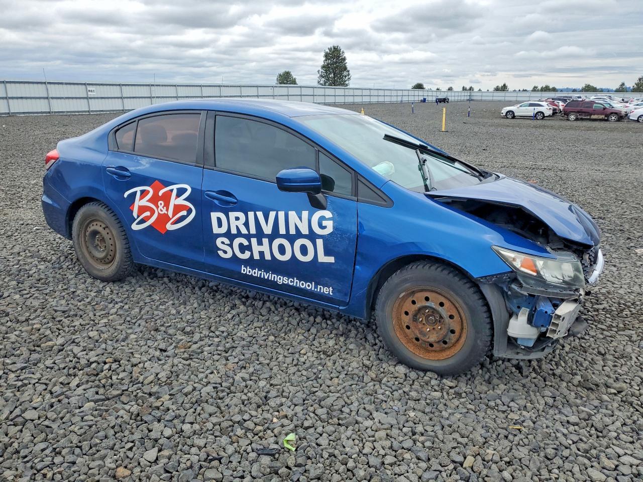 2015 Honda Civic Lx Blue vin: 2HGFB2F53FH542606