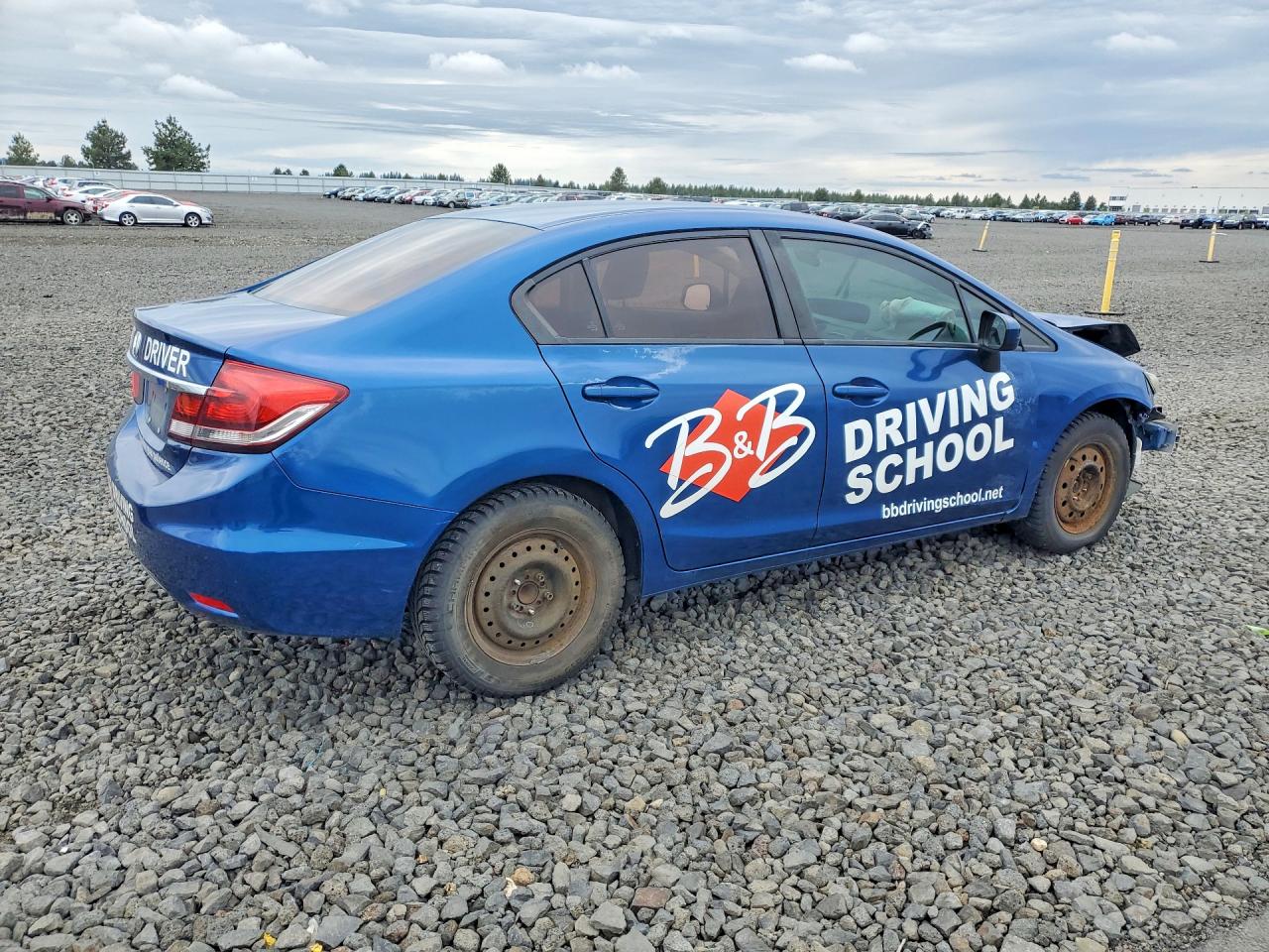 2015 Honda Civic Lx Blue vin: 2HGFB2F53FH542606