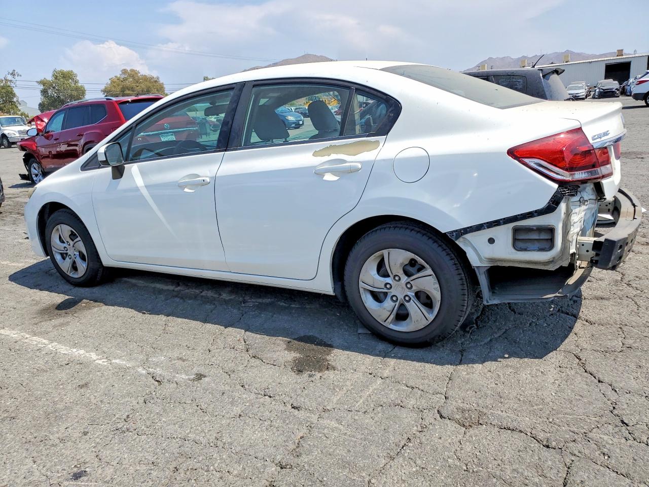 2015 Honda Civic Lx White vin: 2HGFB2F53FH551824