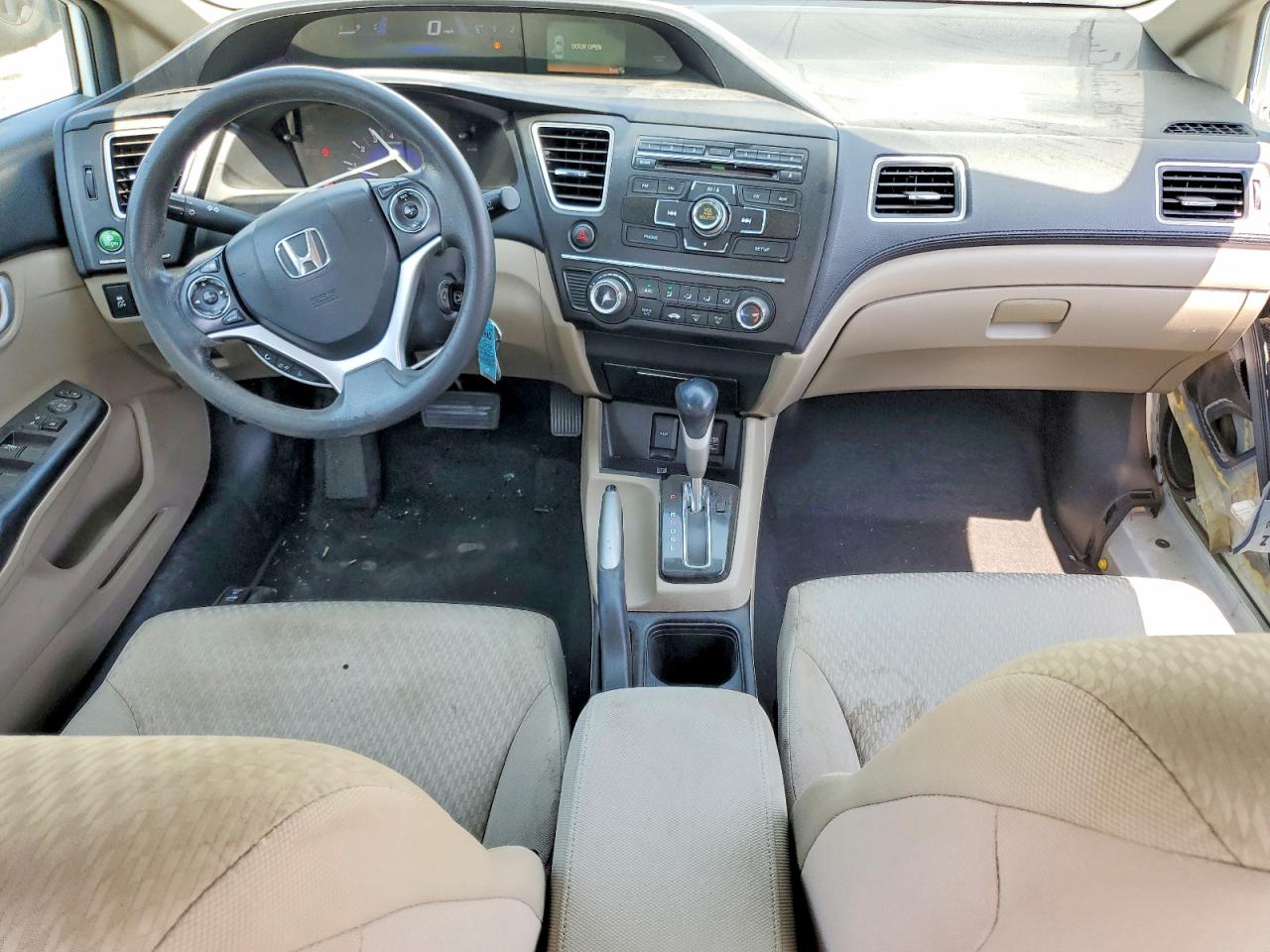 2015 Honda Civic Lx White vin: 2HGFB2F53FH551824