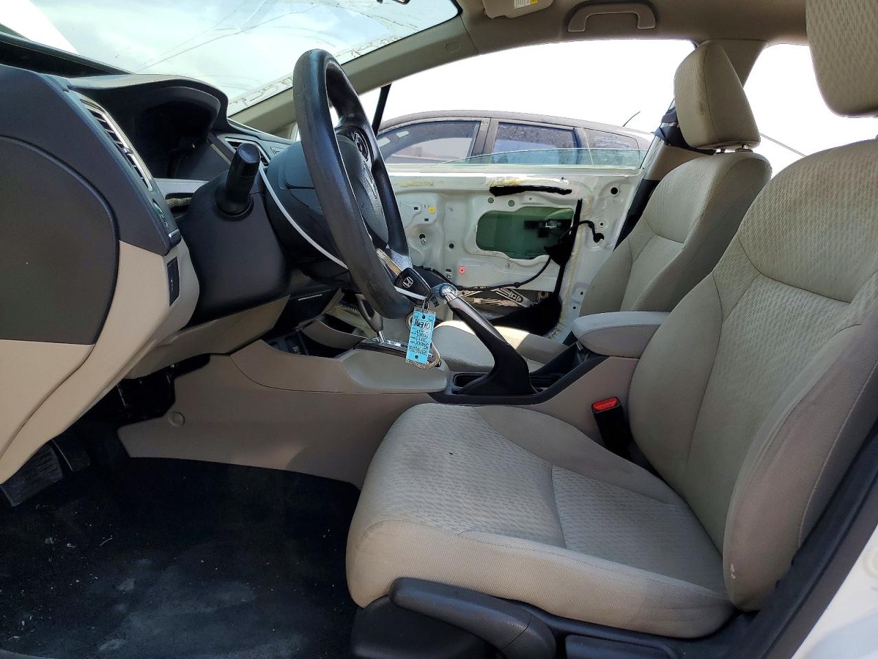 2015 Honda Civic Lx White vin: 2HGFB2F53FH551824