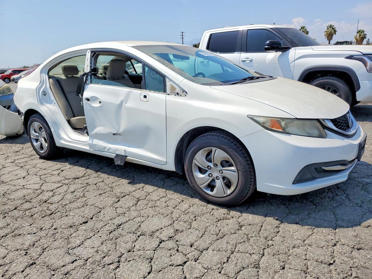 2015 Honda Civic Lx White vin: 2HGFB2F53FH551824