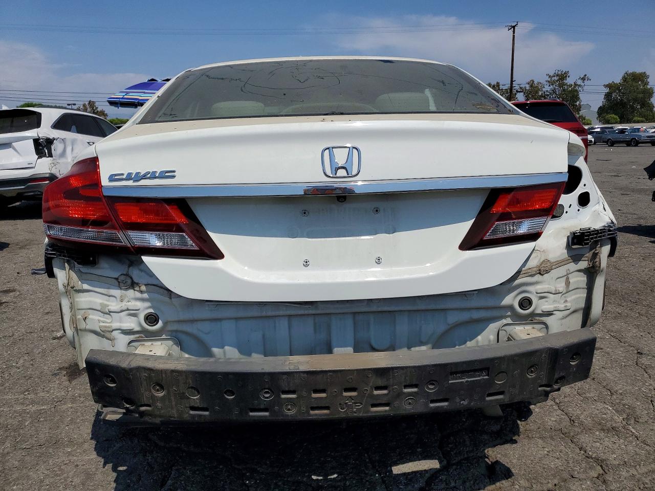 2015 Honda Civic Lx White vin: 2HGFB2F53FH551824
