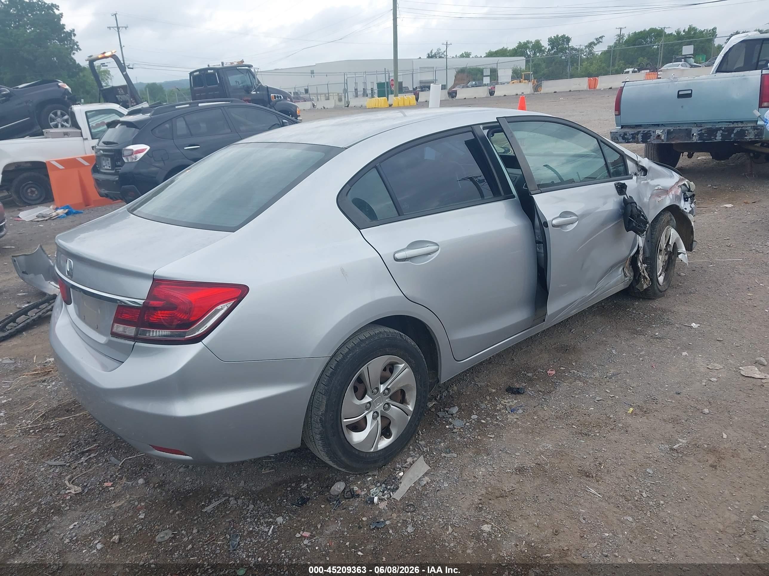 2015 Honda Civic Lx Silver vin: 2HGFB2F53FH554139
