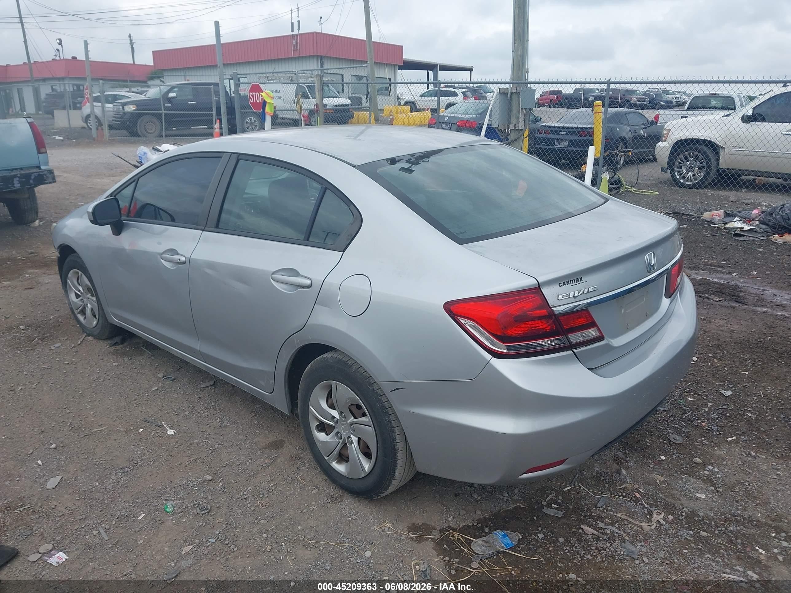 2015 Honda Civic Lx Silver vin: 2HGFB2F53FH554139