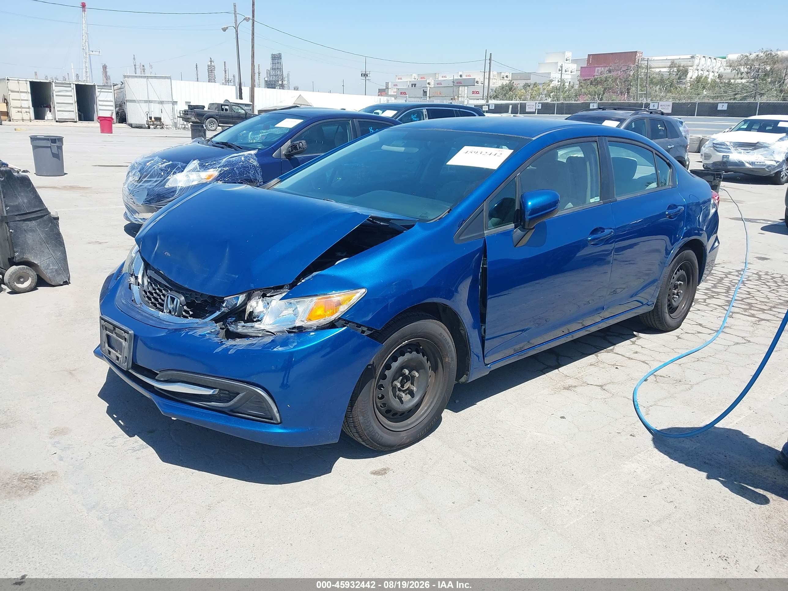 2015 Honda Civic Lx Blue vin: 2HGFB2F53FH556019
