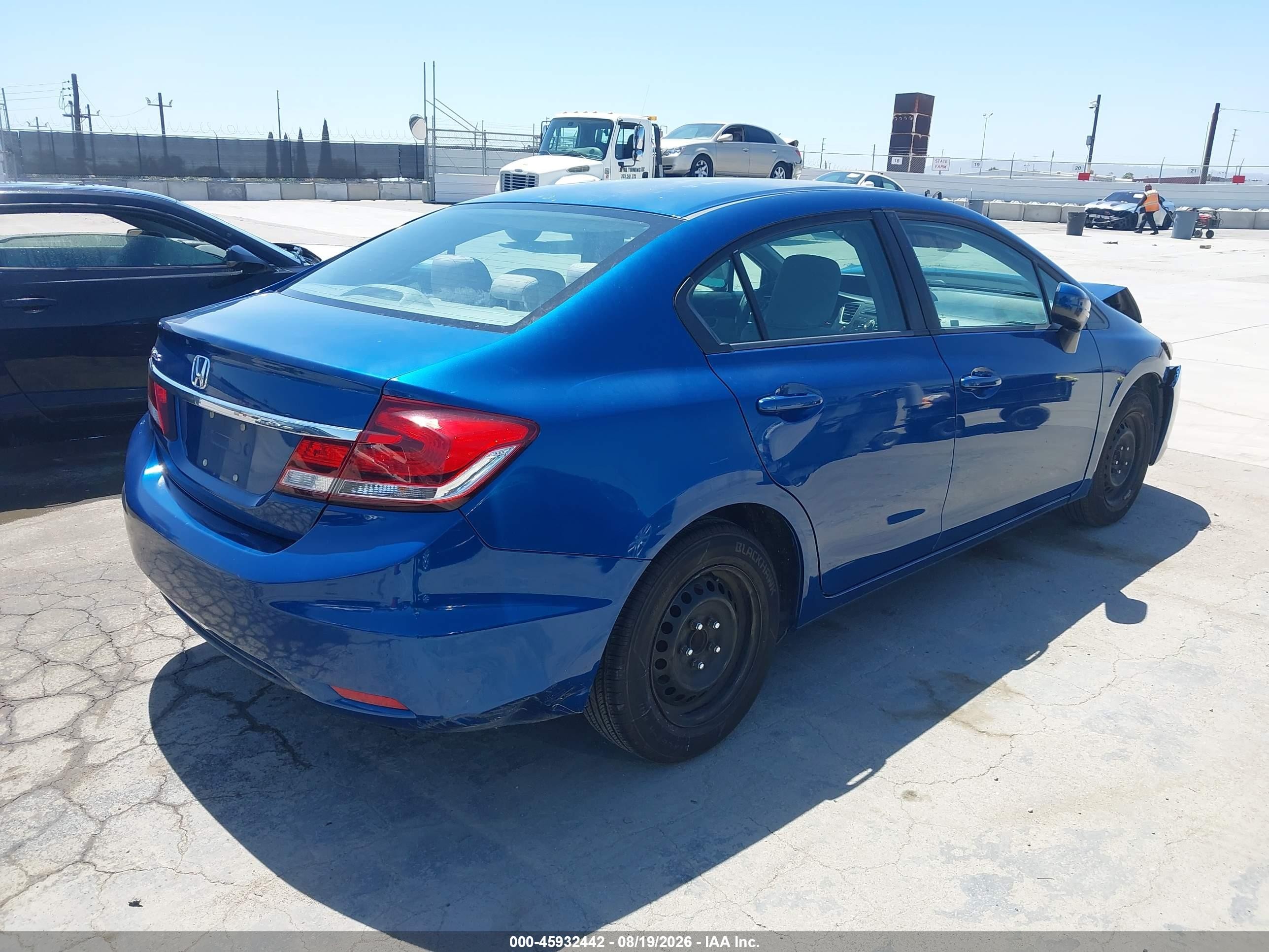 2015 Honda Civic Lx Blue vin: 2HGFB2F53FH556019