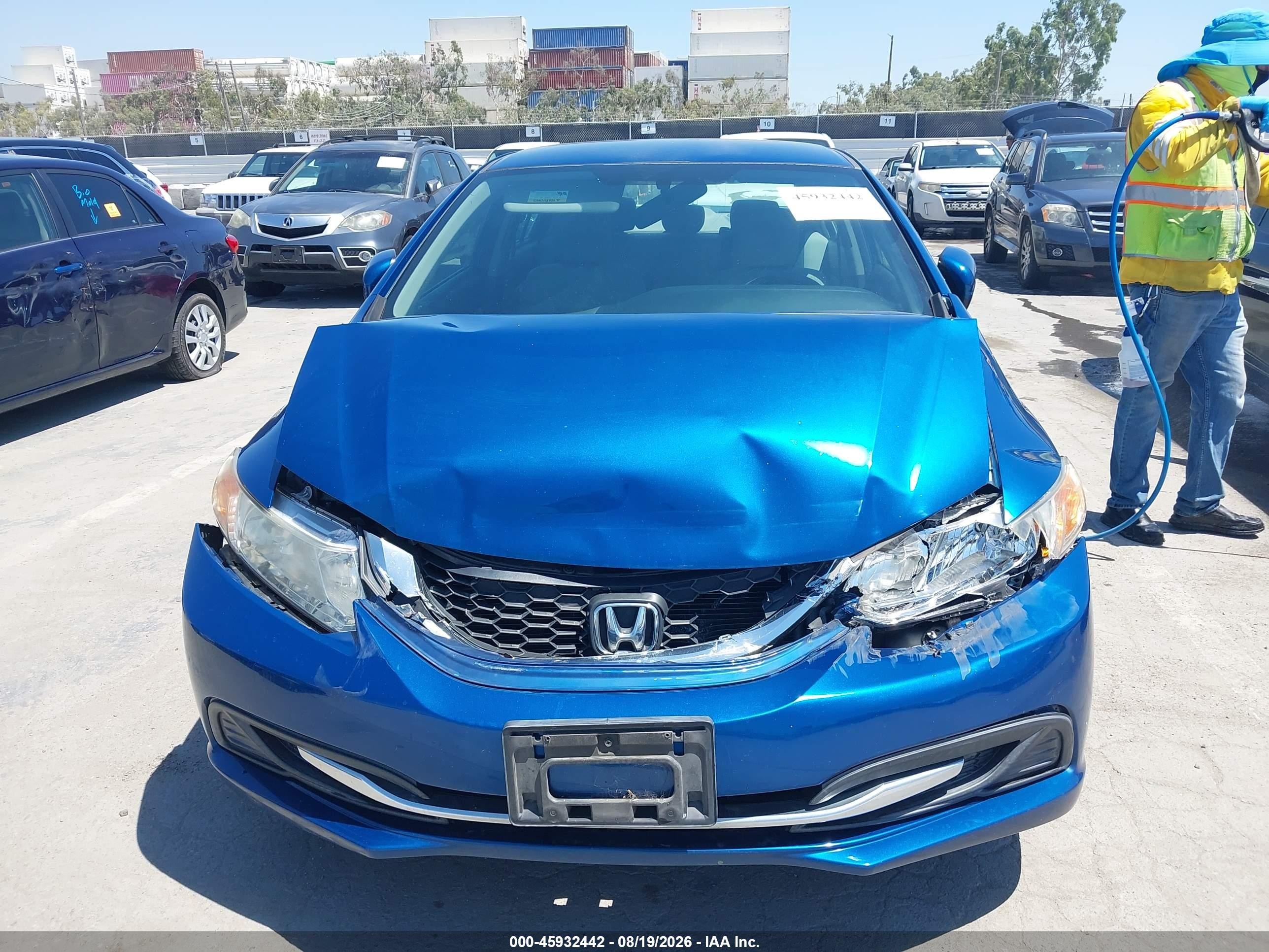 2015 Honda Civic Lx Blue vin: 2HGFB2F53FH556019