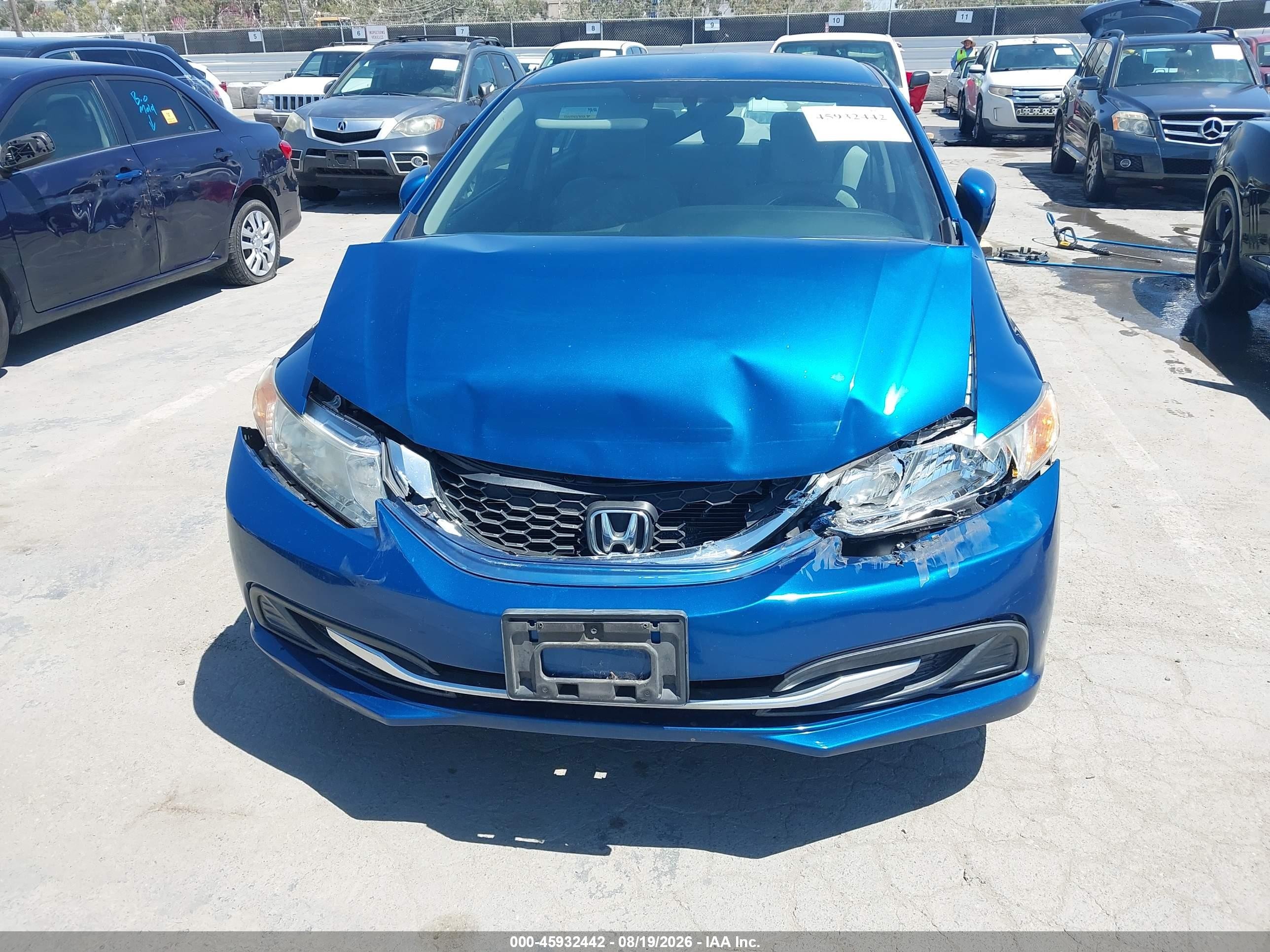 2015 Honda Civic Lx Blue vin: 2HGFB2F53FH556019