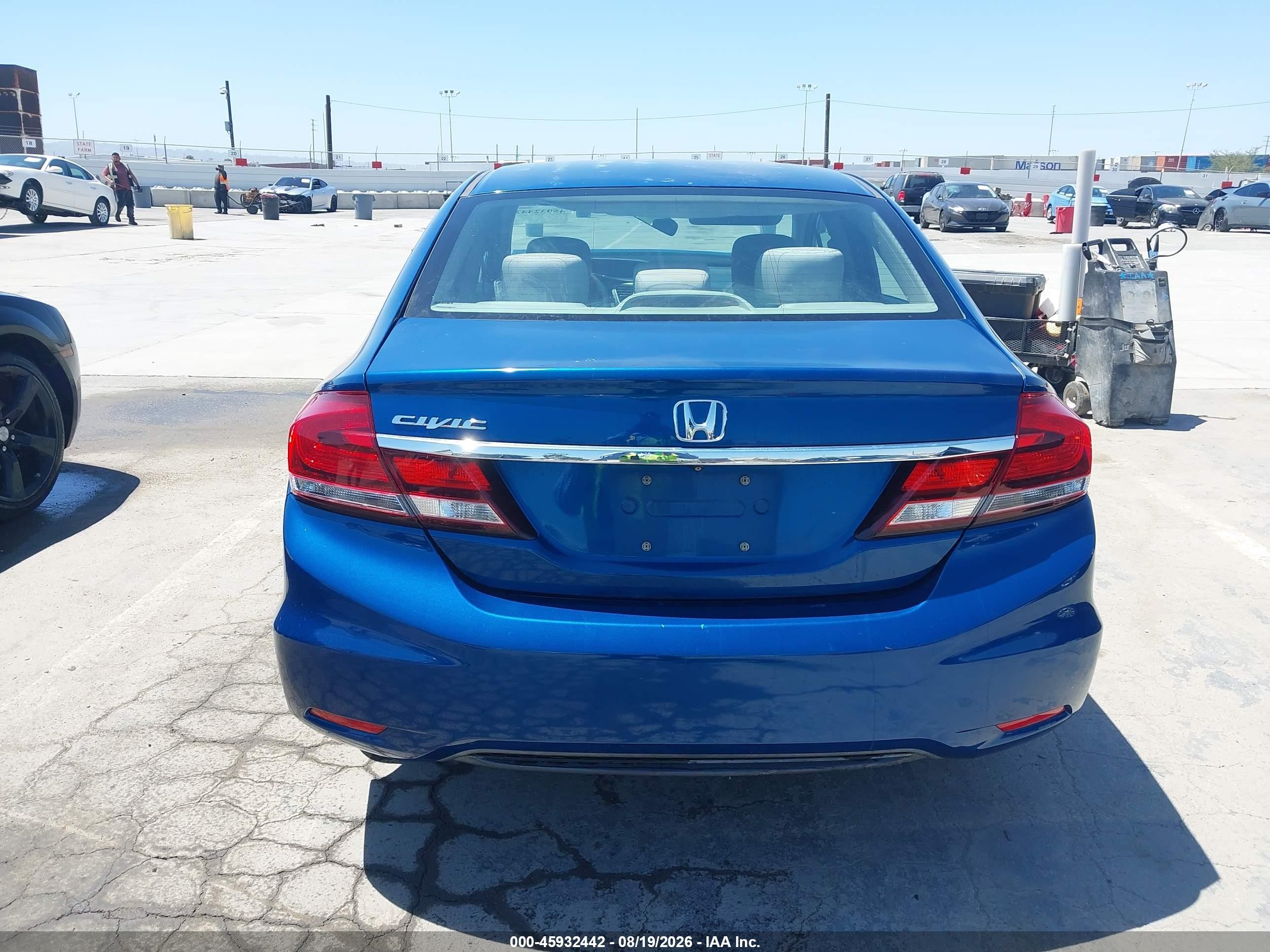 2015 Honda Civic Lx Blue vin: 2HGFB2F53FH556019