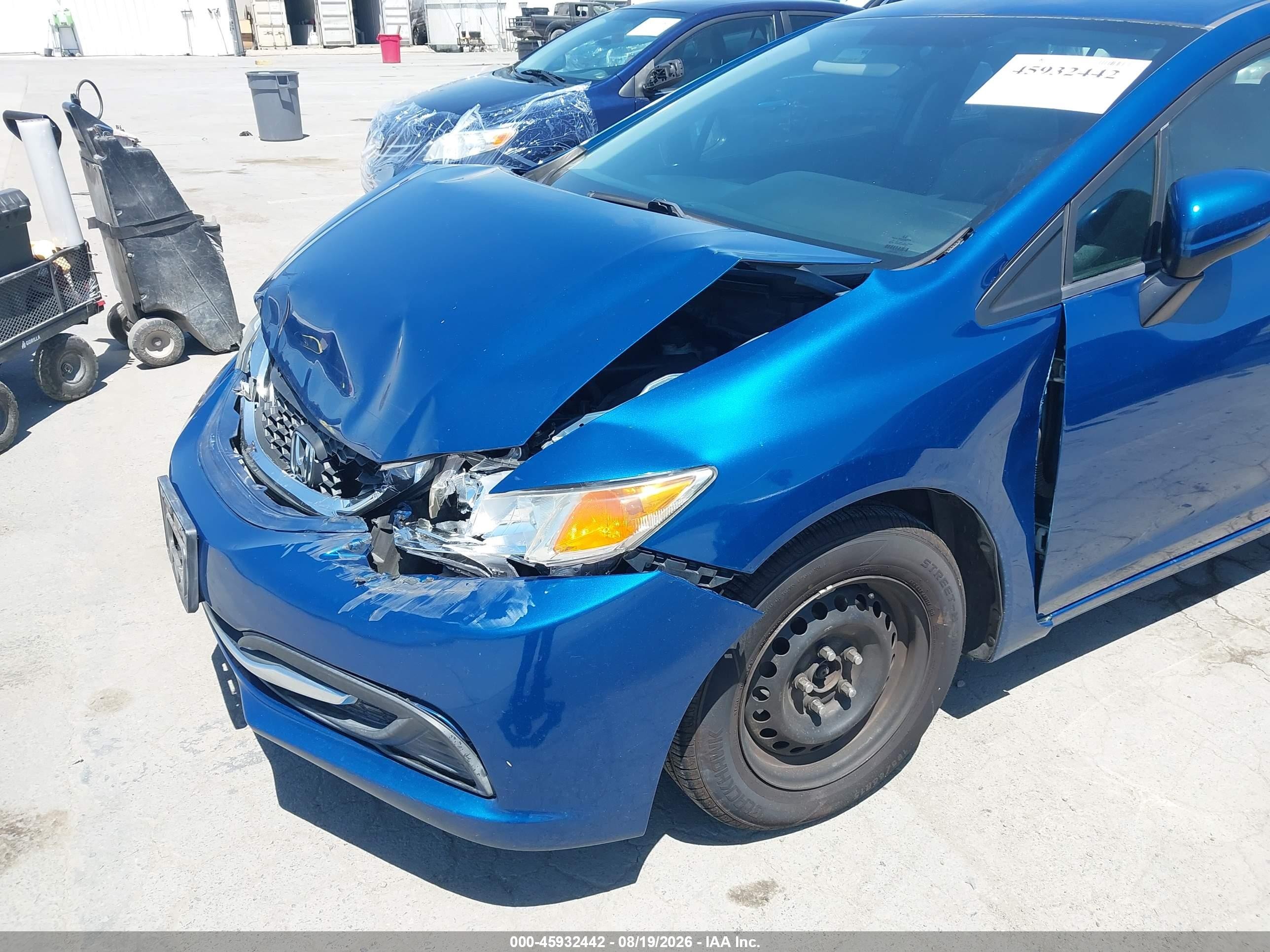 2015 Honda Civic Lx Blue vin: 2HGFB2F53FH556019