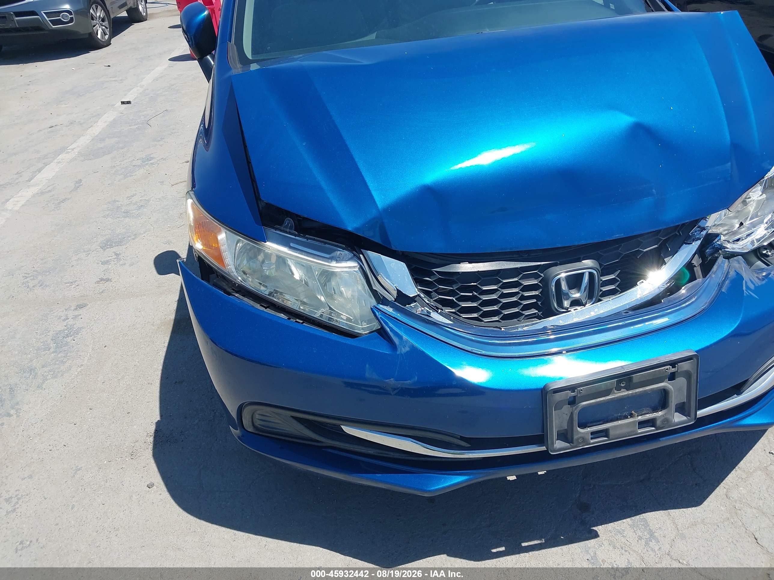 2015 Honda Civic Lx Blue vin: 2HGFB2F53FH556019