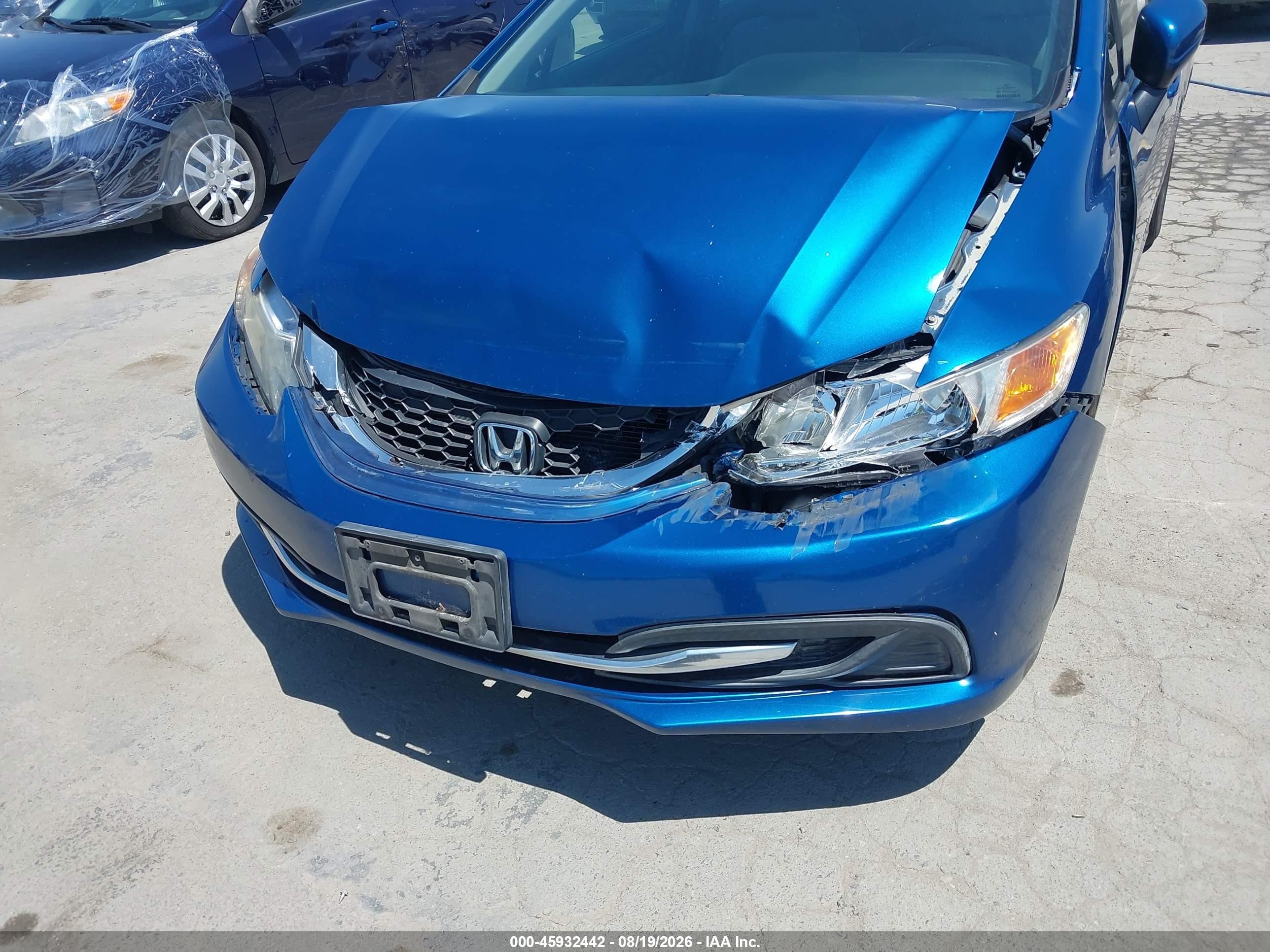 2015 Honda Civic Lx Blue vin: 2HGFB2F53FH556019