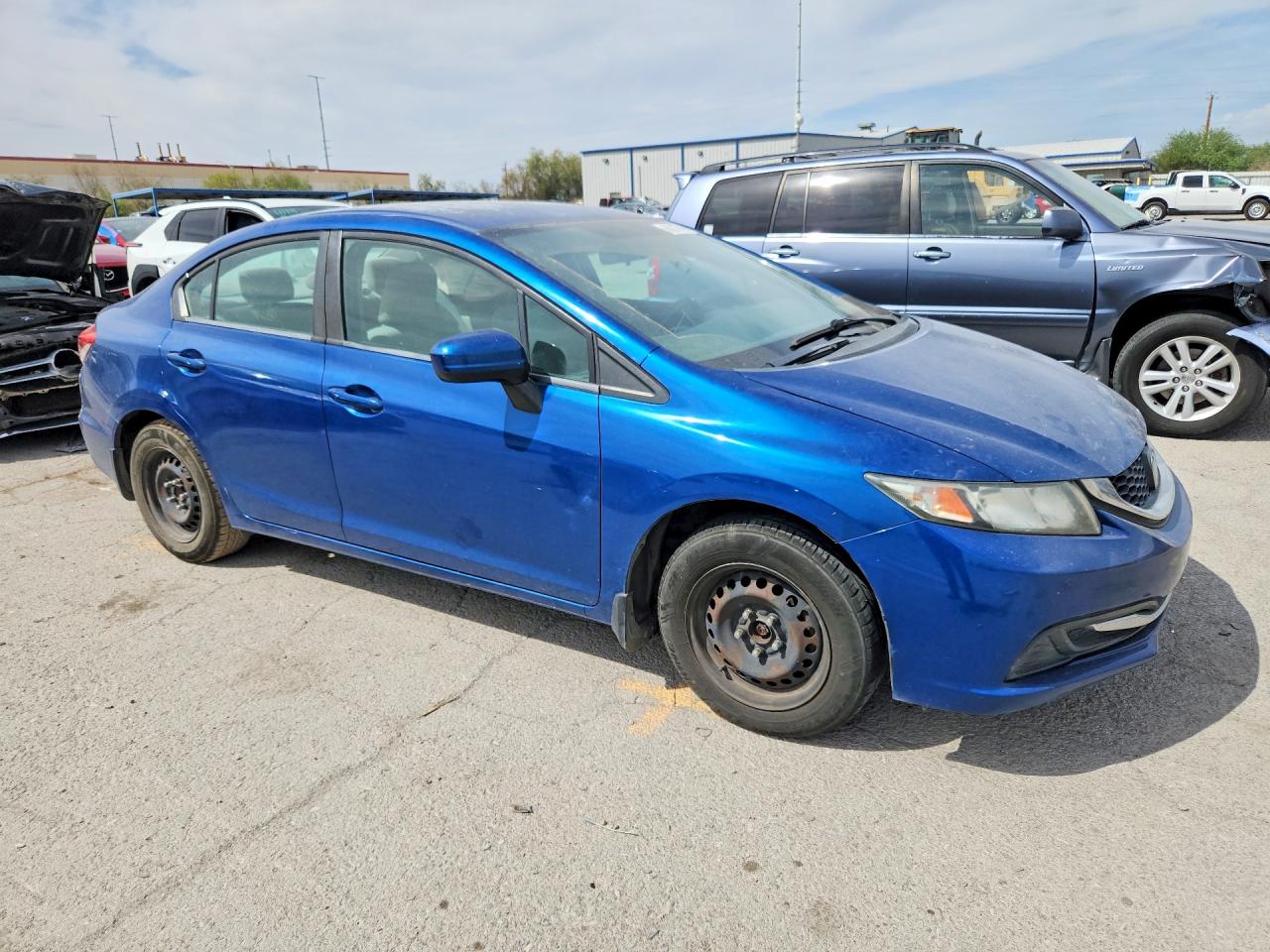 2015 Honda Civic Lx Blue vin: 2HGFB2F53FH558272