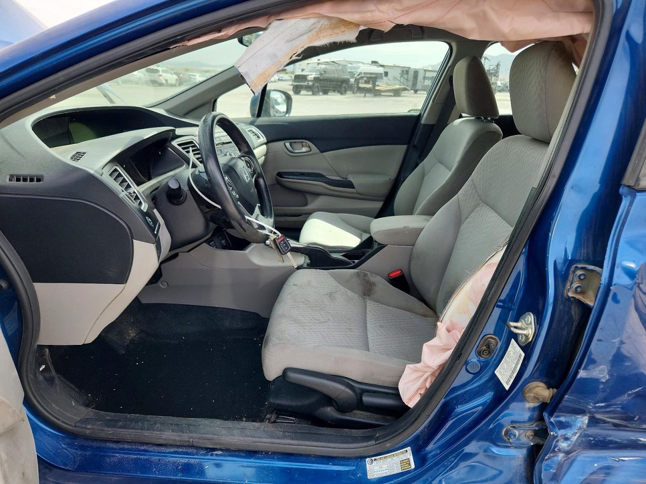 2015 Honda Civic Lx Blue vin: 2HGFB2F53FH558272