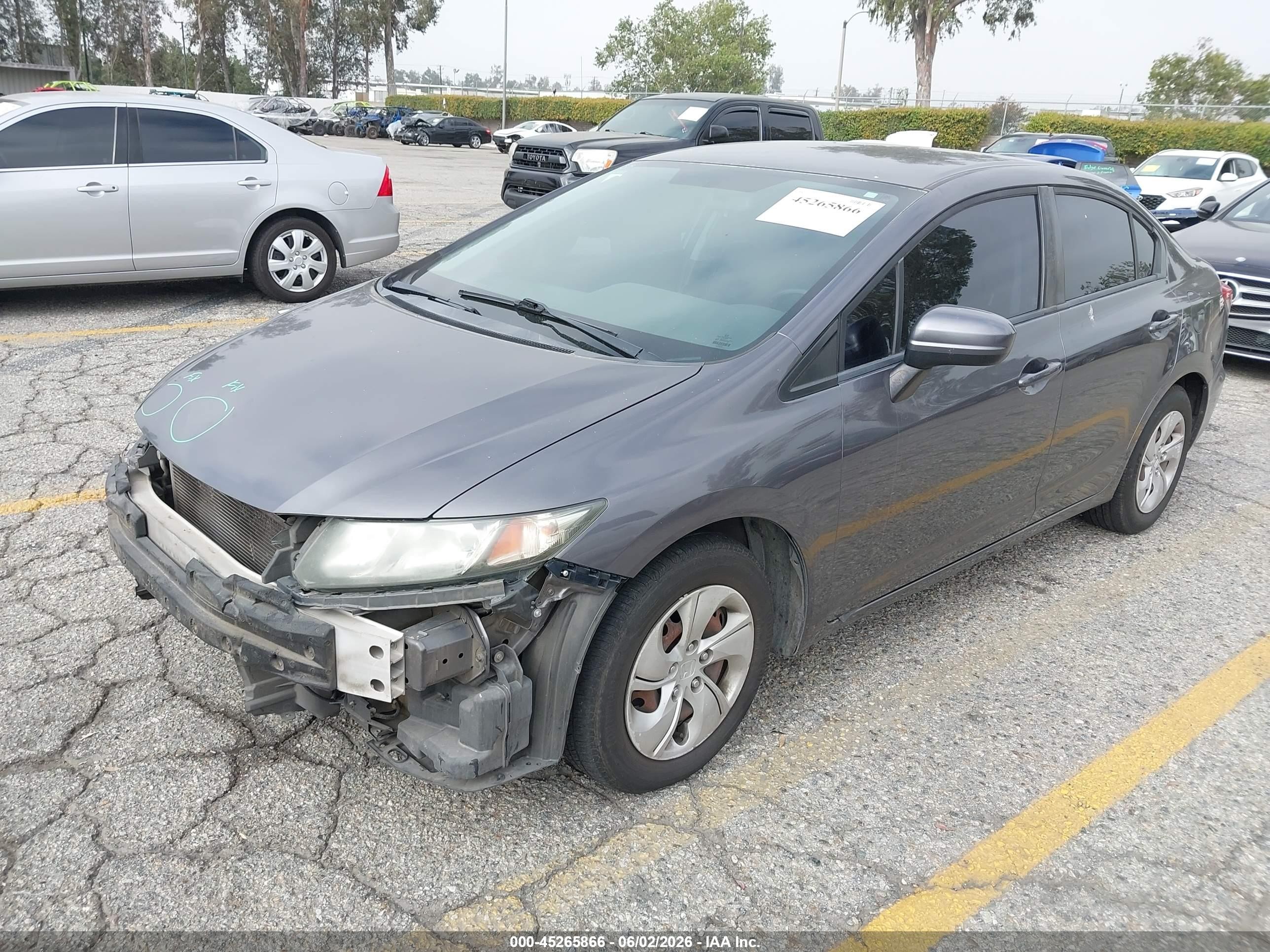 2015 Honda Civic Lx Gray vin: 2HGFB2F53FH563858