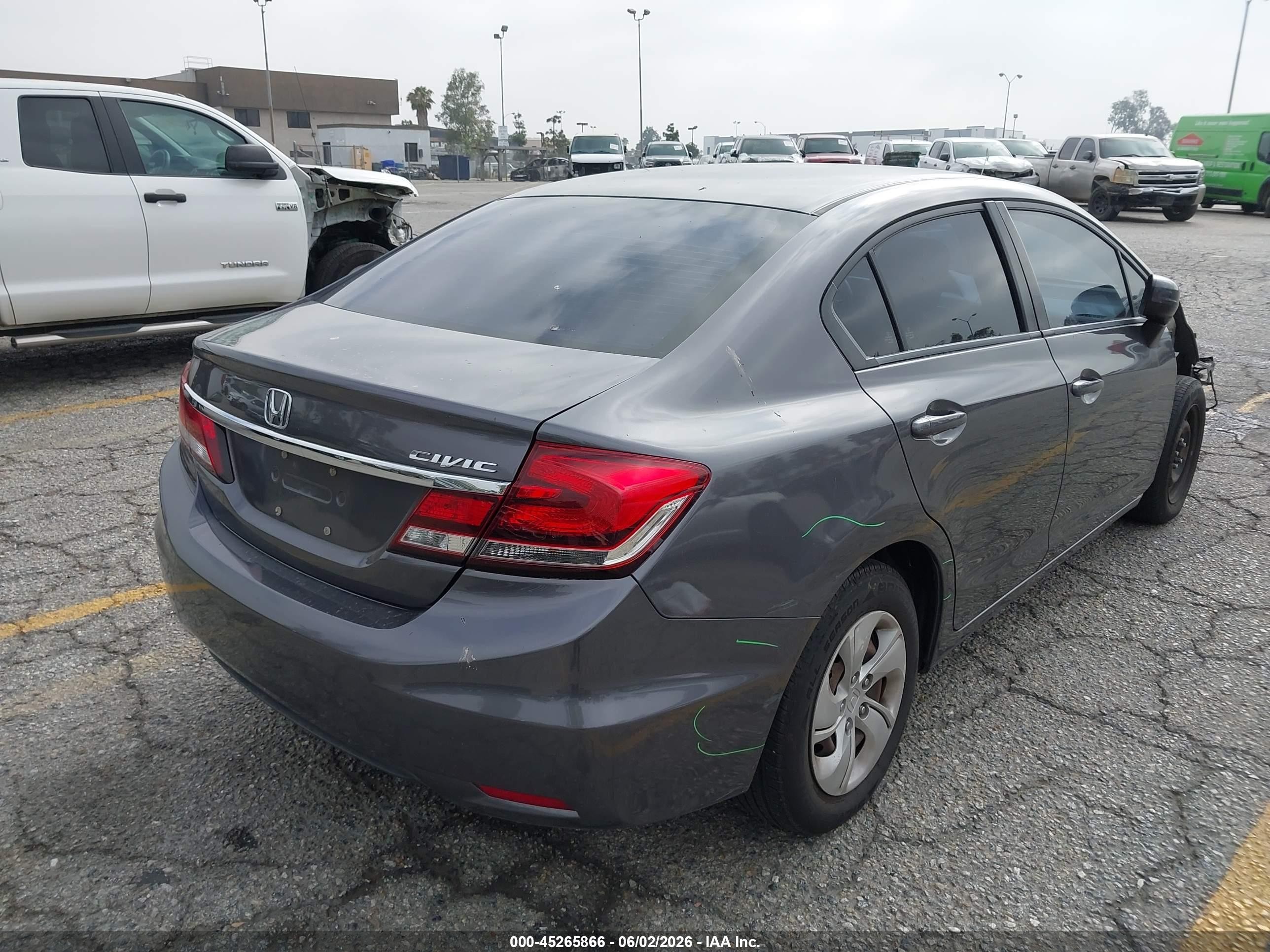 2015 Honda Civic Lx Gray vin: 2HGFB2F53FH563858