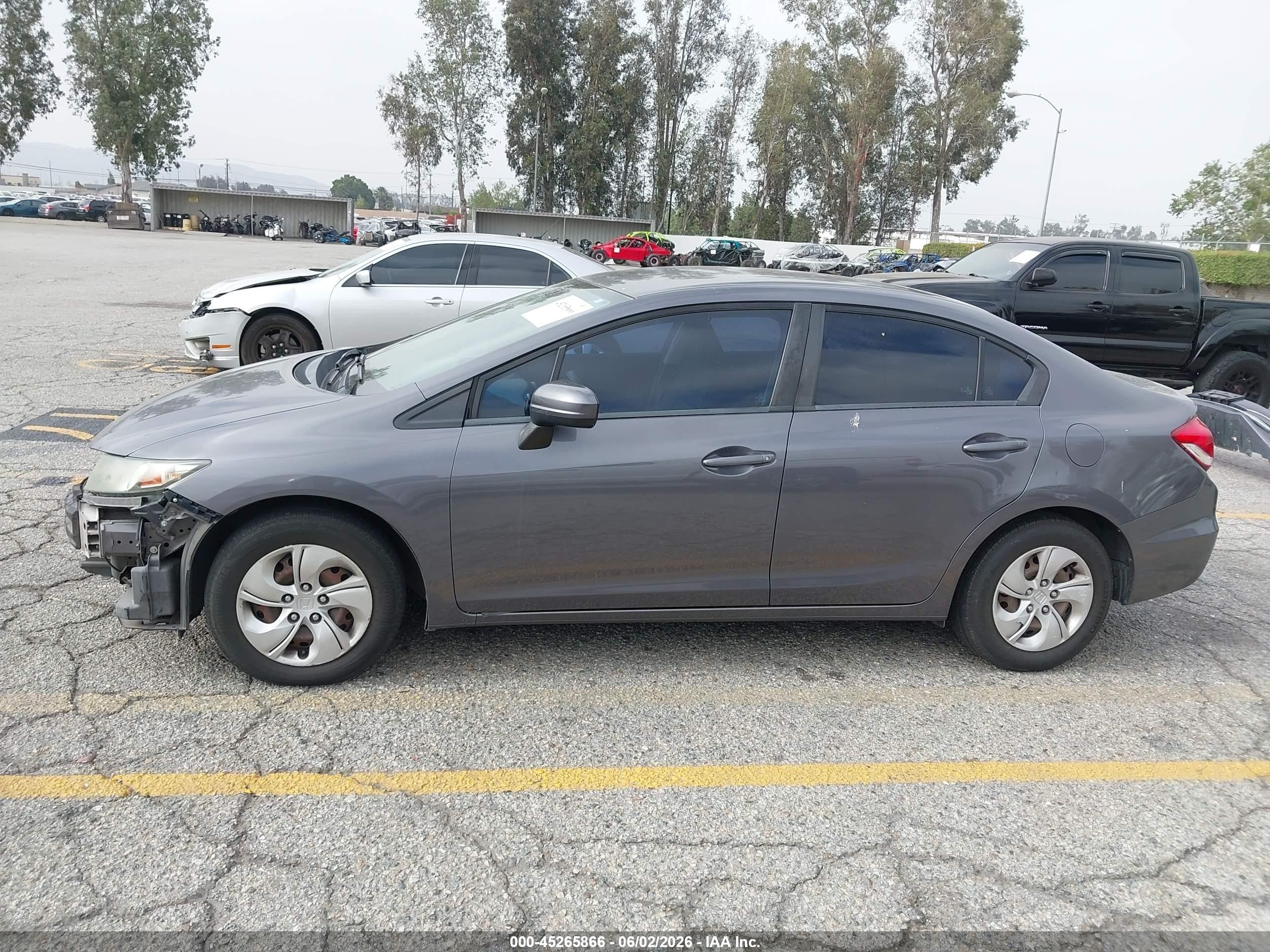 2015 Honda Civic Lx Gray vin: 2HGFB2F53FH563858