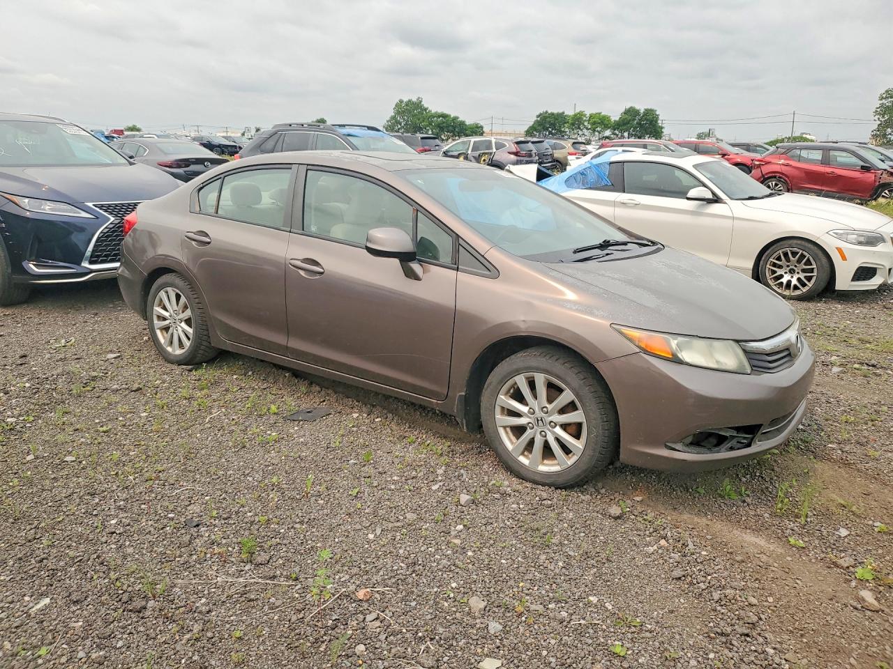 2012 Honda Civic Lx Коричневый vin: 2HGFB2F54CH006825