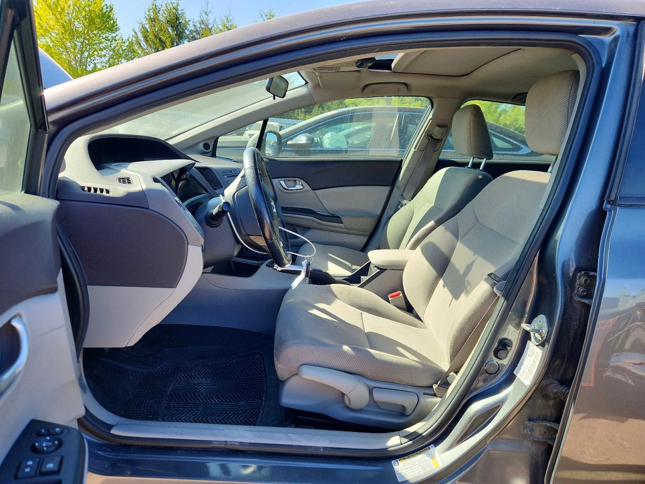 2012 Honda Civic Lx Gray vin: 2HGFB2F54CH010731