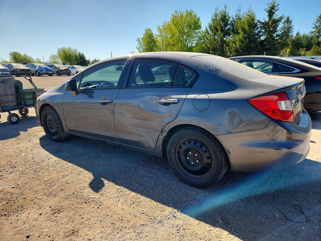 2012 Honda Civic Lx Gray vin: 2HGFB2F54CH010731